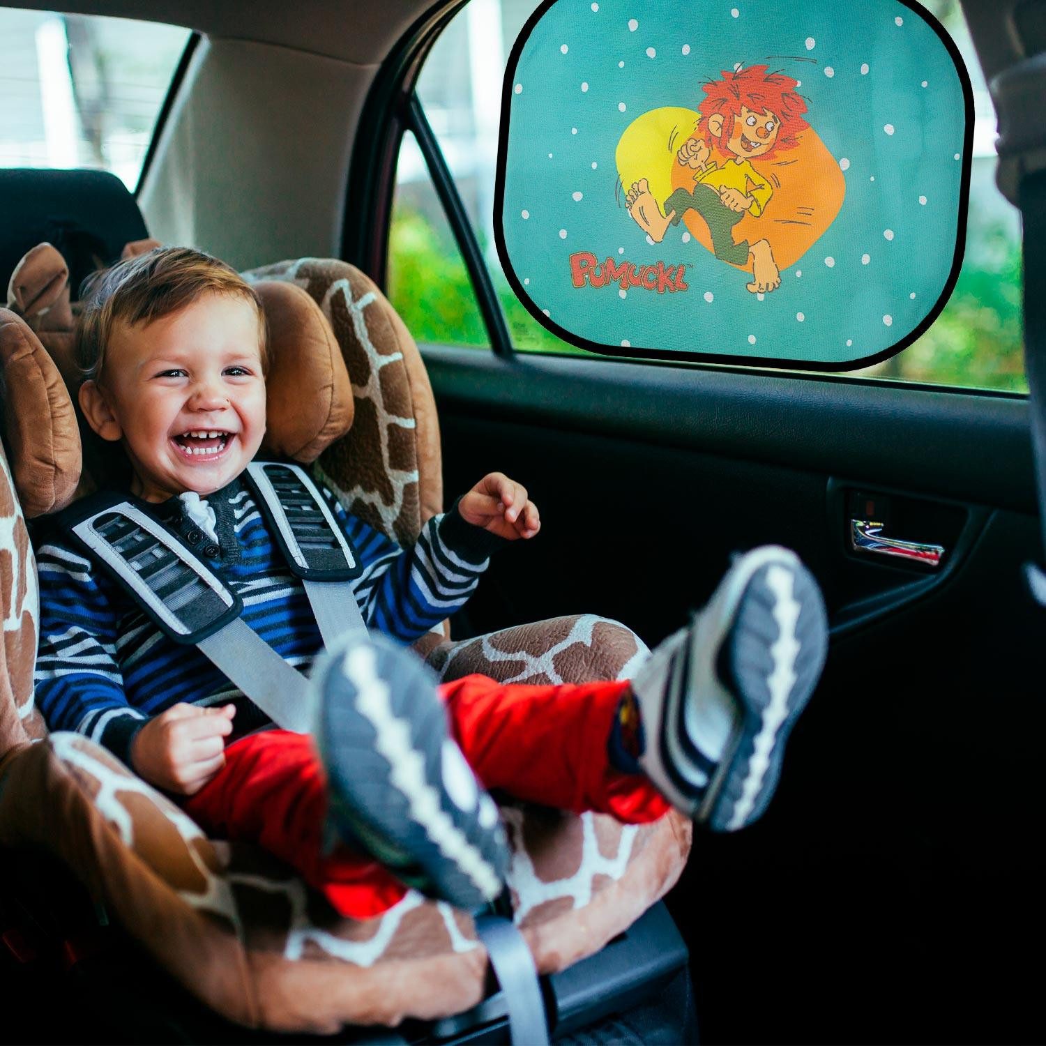 Bavariashop Autosonnenschutz ®Pumuckl Auto Sonnenschutz • Effektiver UV- und Wärmeschutz fürs Auto