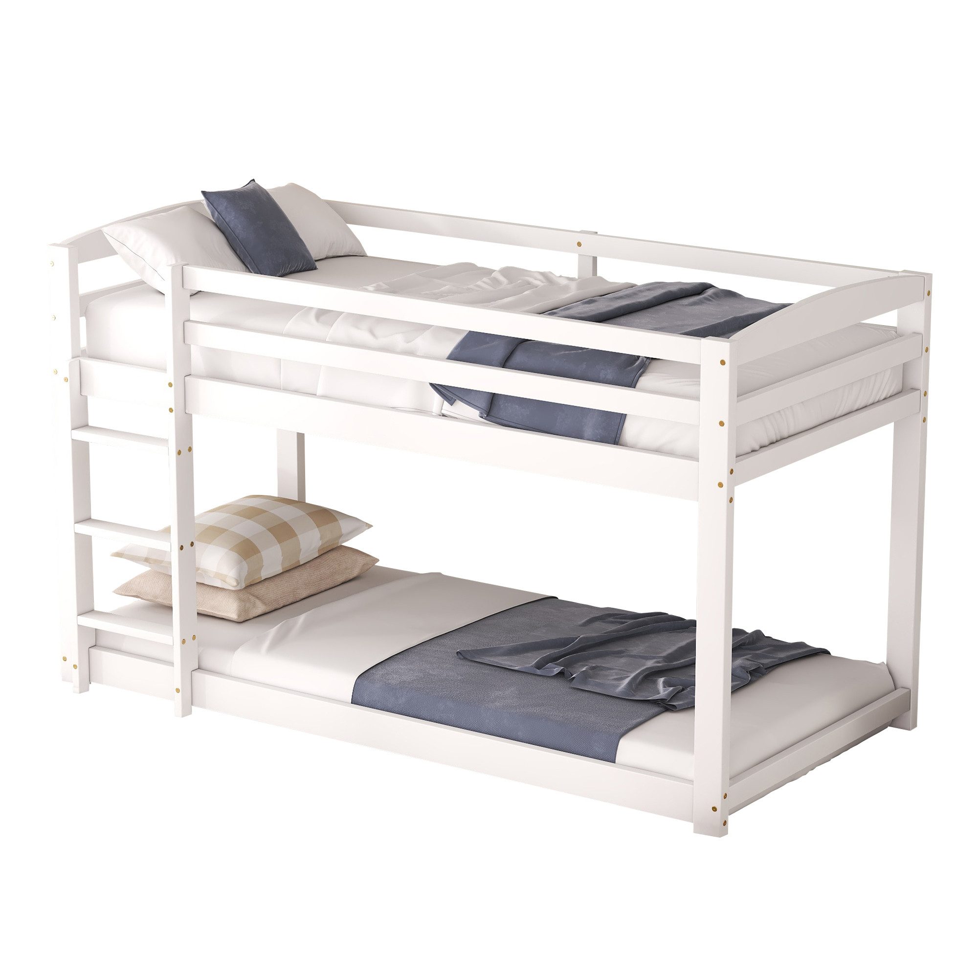 REDOM Etagenbett Kidnerbett für Kinder und Jugendliche (90x200cm, weiß(ETA 7.13), Einfache Montage