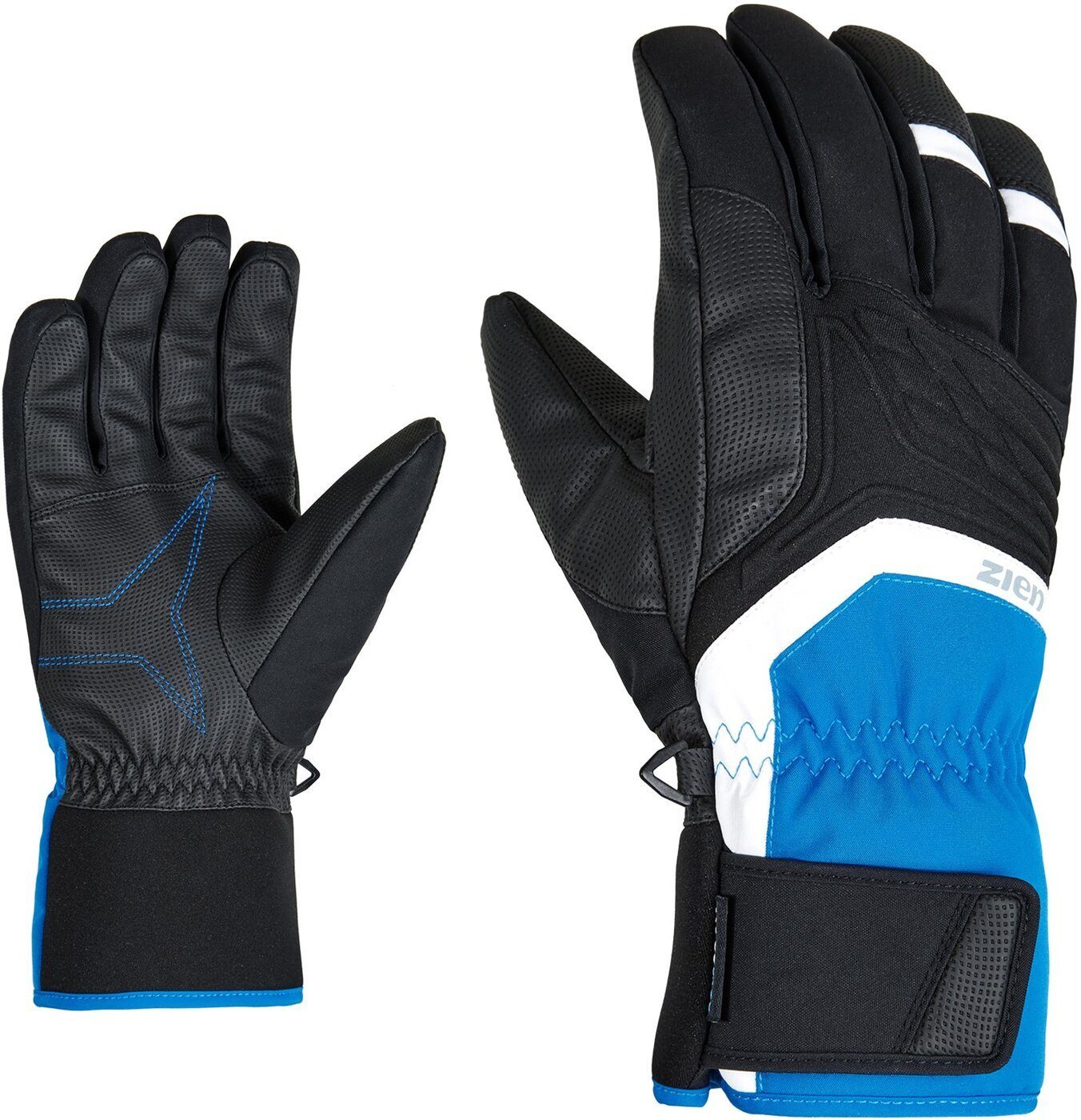 Ziener Fleecehandschuhe glove black.persian AS(R) blue 12798 GALVIN ski alpine