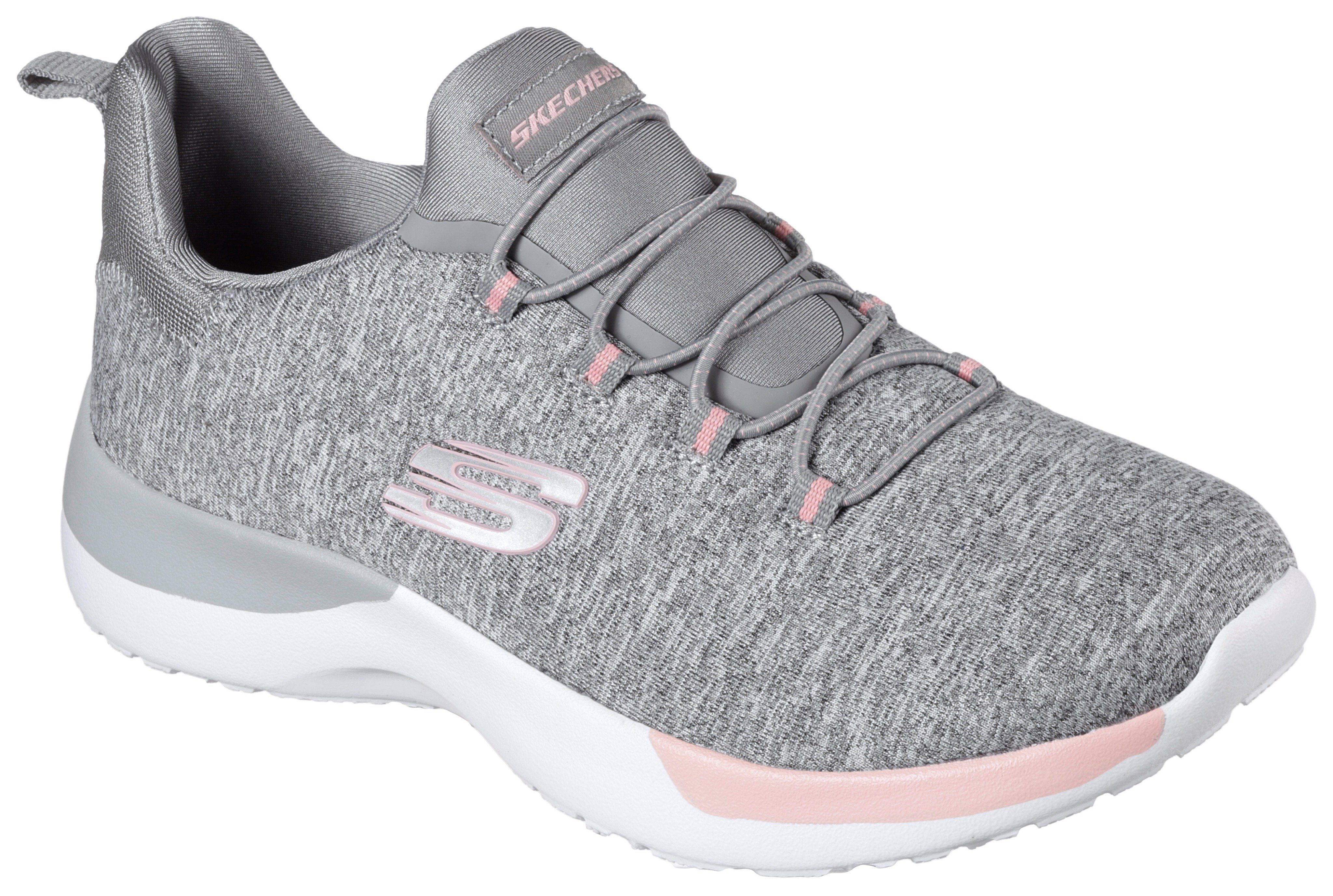 Skechers DYNAMIGHT-BREAK-THROUGH Slip-On Sneaker mit praktischem Gummizug grau-meliert