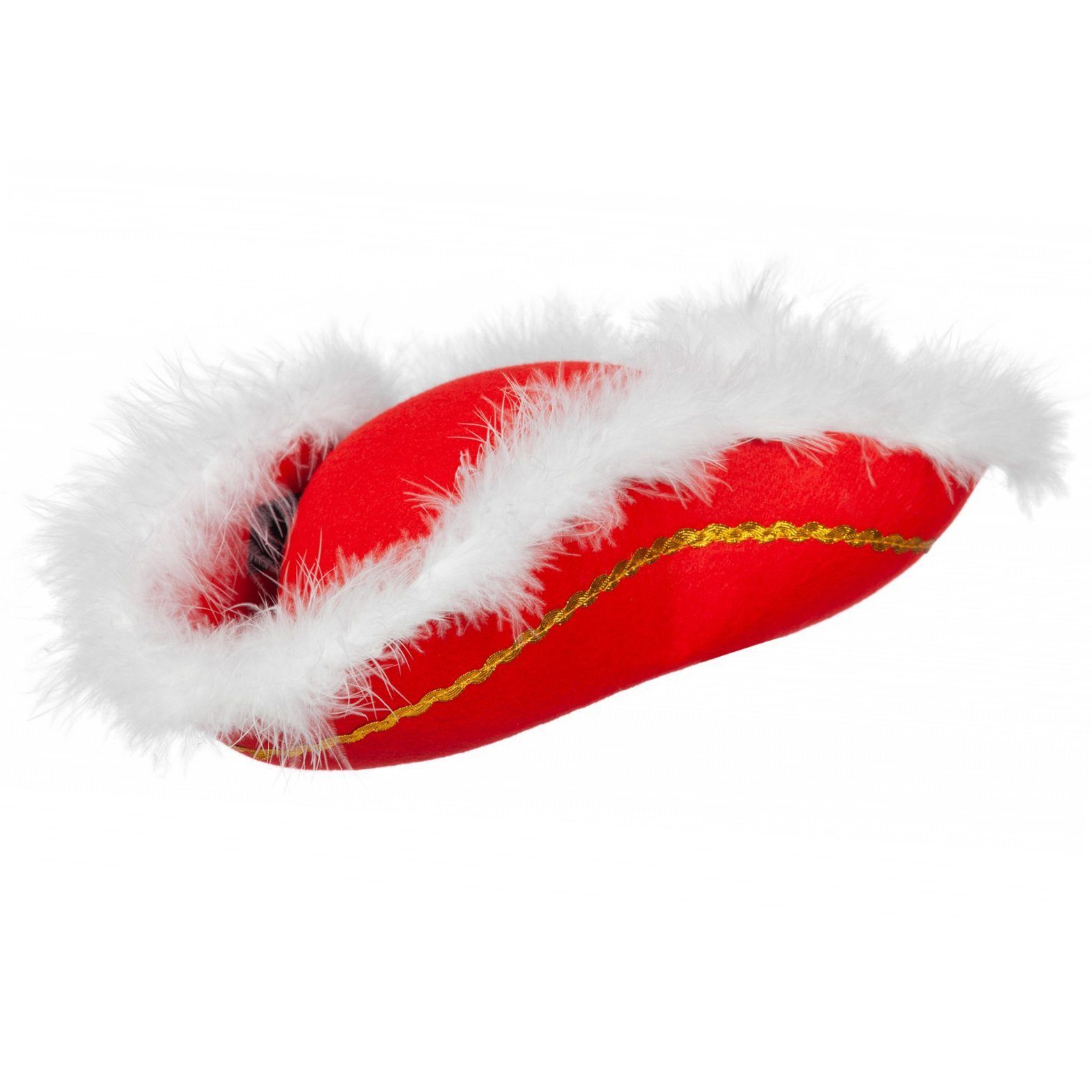 Metamorph Piraten-Kostüm Tanzmariechen Hut, Funken-Dreispitz in Rot mit Gol günstig online kaufen