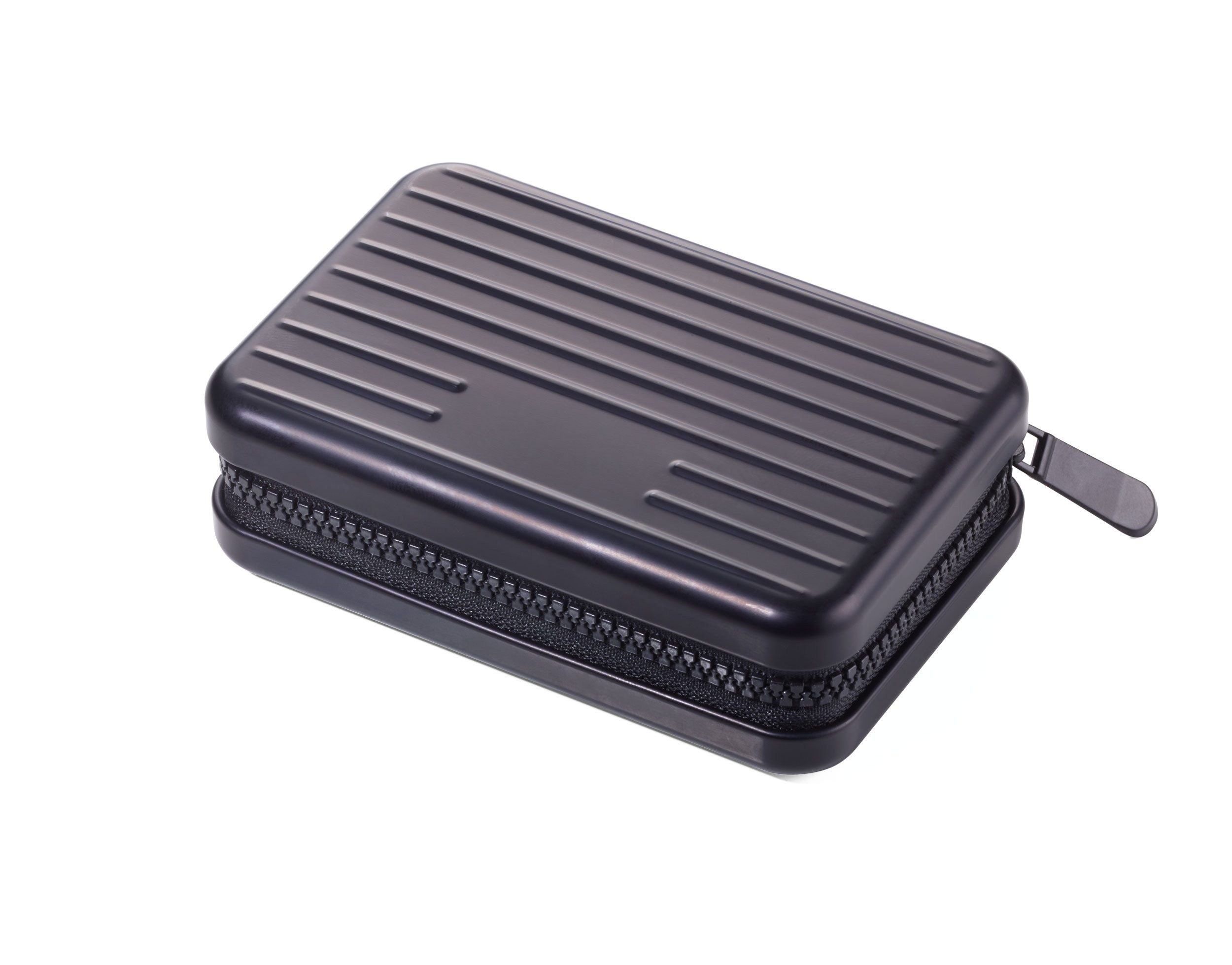 TROIKA Kartenetui Aluminium mit Schutz vor Datendiebstahl – Kartenetui im Koffer-Design (9 Fächern für bis zu 20 Karten), Cardholder in verschiedenen Farben, RFID Schutz, 10,5 x 7 x 3 cm