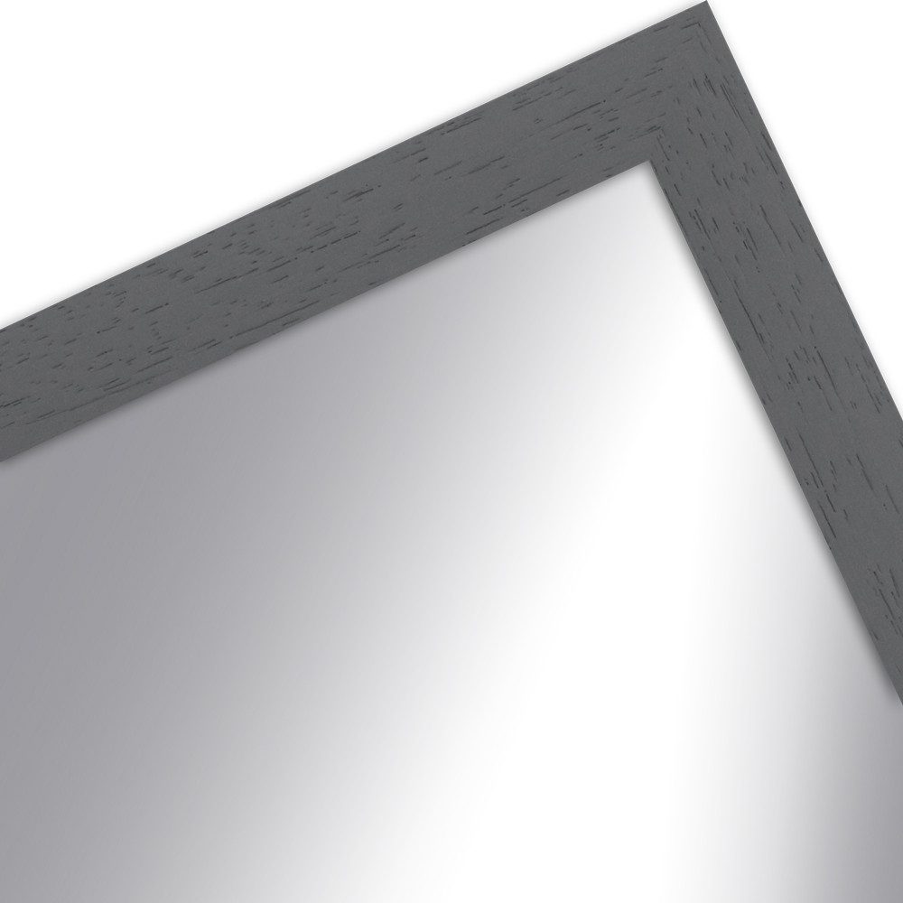 WANDStyle Wandspiegel H960, Grau, aus Massivholz günstig online kaufen