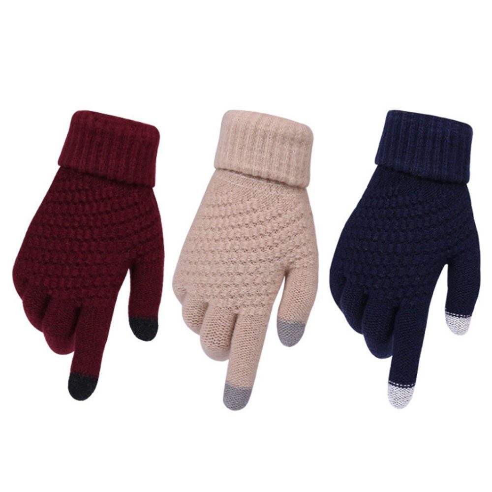 Warm Strickhandschuhe Baumwollhandschuhe Touchscreen Damen Handschuhe Winter CTGtree