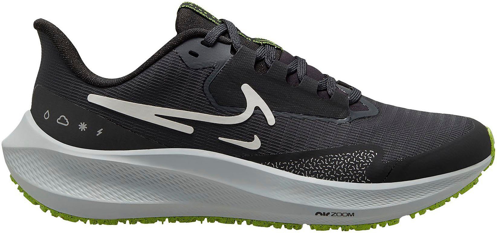 SHIELD WEATHER Nike PEGASUS Laufschuh 39 ZOOM AIR BLACK-WHITE-DK-SMOKE-GREY-VOLT