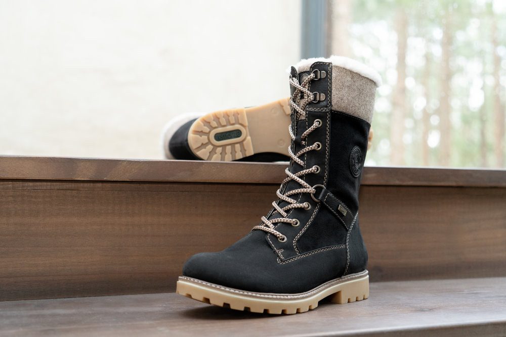 Remonte Winterstiefel Schnürboots, Stiefelette mit wasserabweisender Tex-Ausstattung