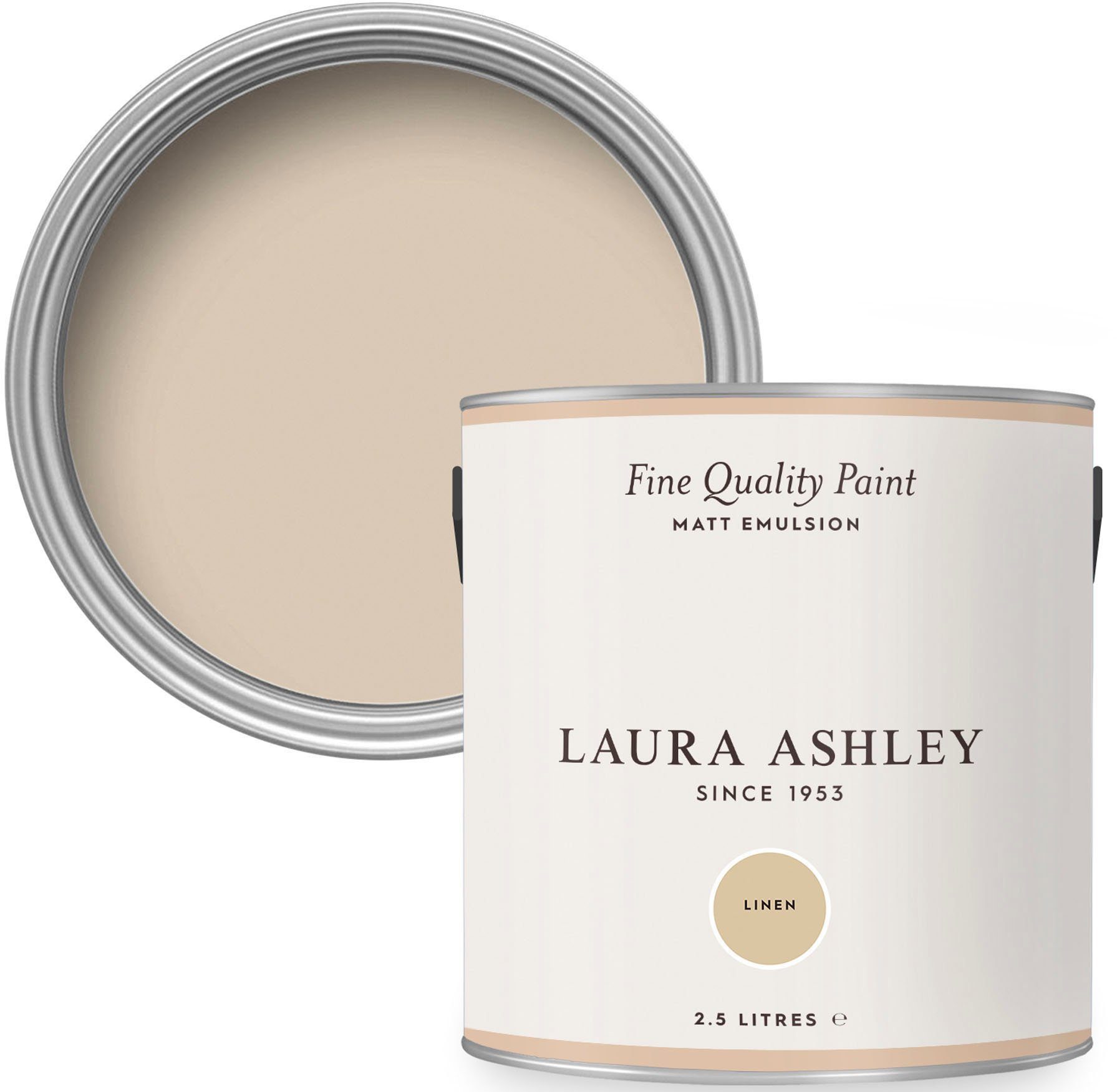 LAURA ASHLEY Wandfarbe Fine Quality natural MATT L Linen Paint EMULSION shades, 2,5 matt