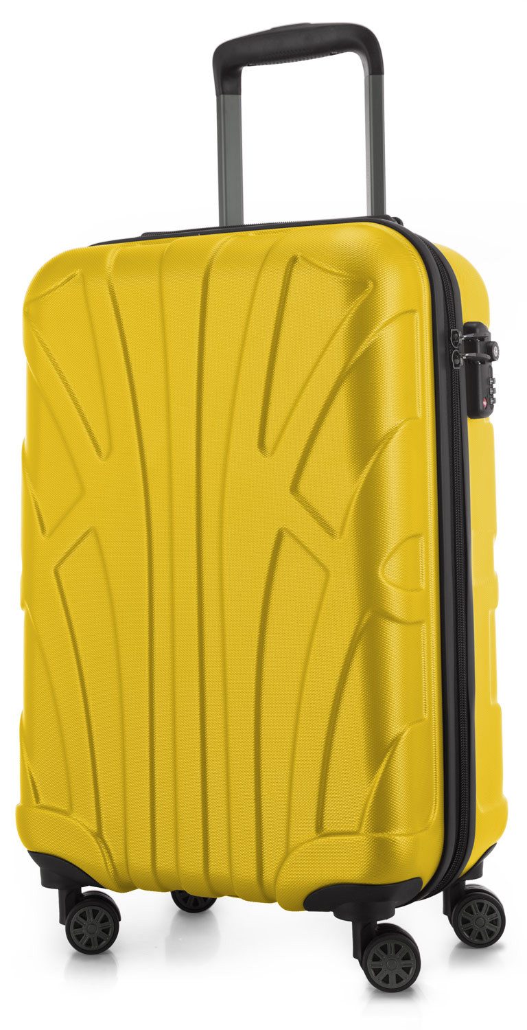 Suitline Handgepäckkoffer S1, 4 Rollen, Trolley 55x35x20 cm Bordgepäck Koffer Doppelrollen 34 L