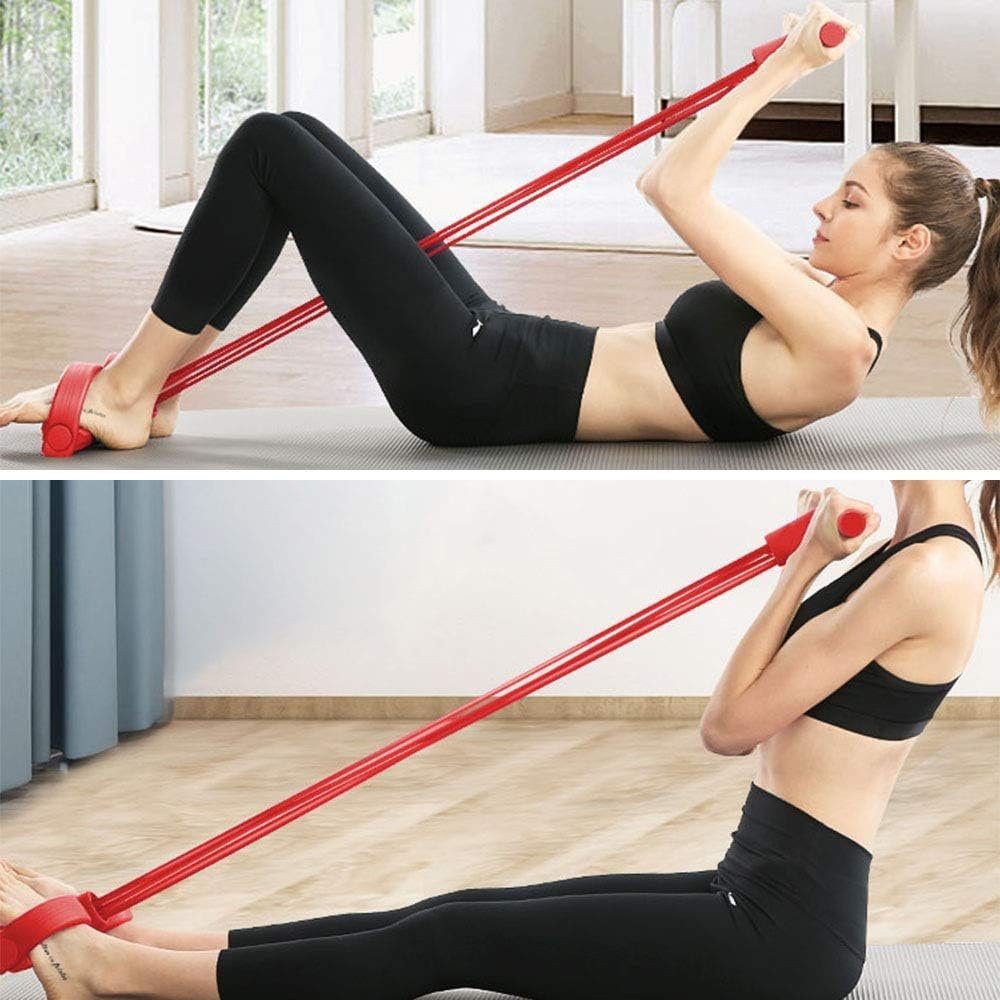 Band,Widerstandstraining Bauchtrainer fitness Heimtrainer,für Fitness rot Jormftte Bauchtrainer