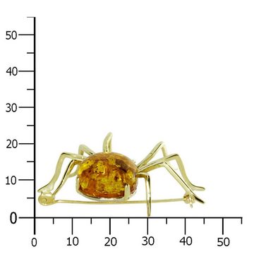 OSTSEE-SCHMUCK Brosche - Spinne 48 x 40 mm - Silber 925/000, vergoldet - (1-tlg)