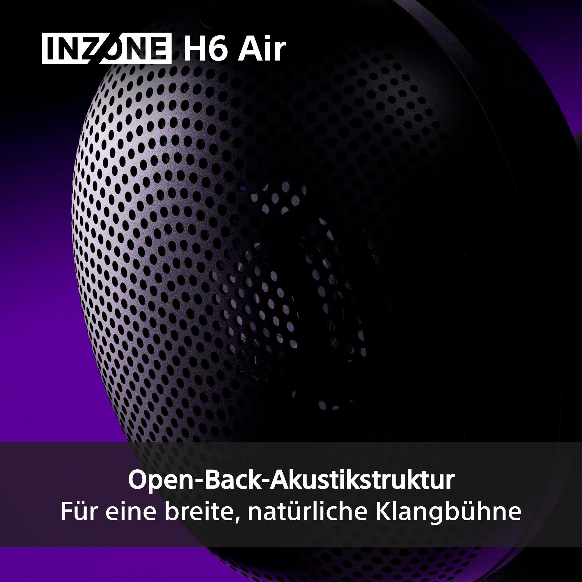 Sony INZONE H6 Air Gaming-Headset (Stummschaltung, 360 Spatial Sound, leichtes 199-g-Design, abnehmbares Bügelmikrofon)