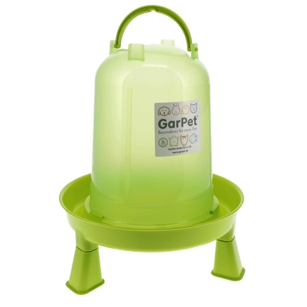 GarPet Wasserspender Geflügeltränke mit Füße grün 3,0 L 3 l