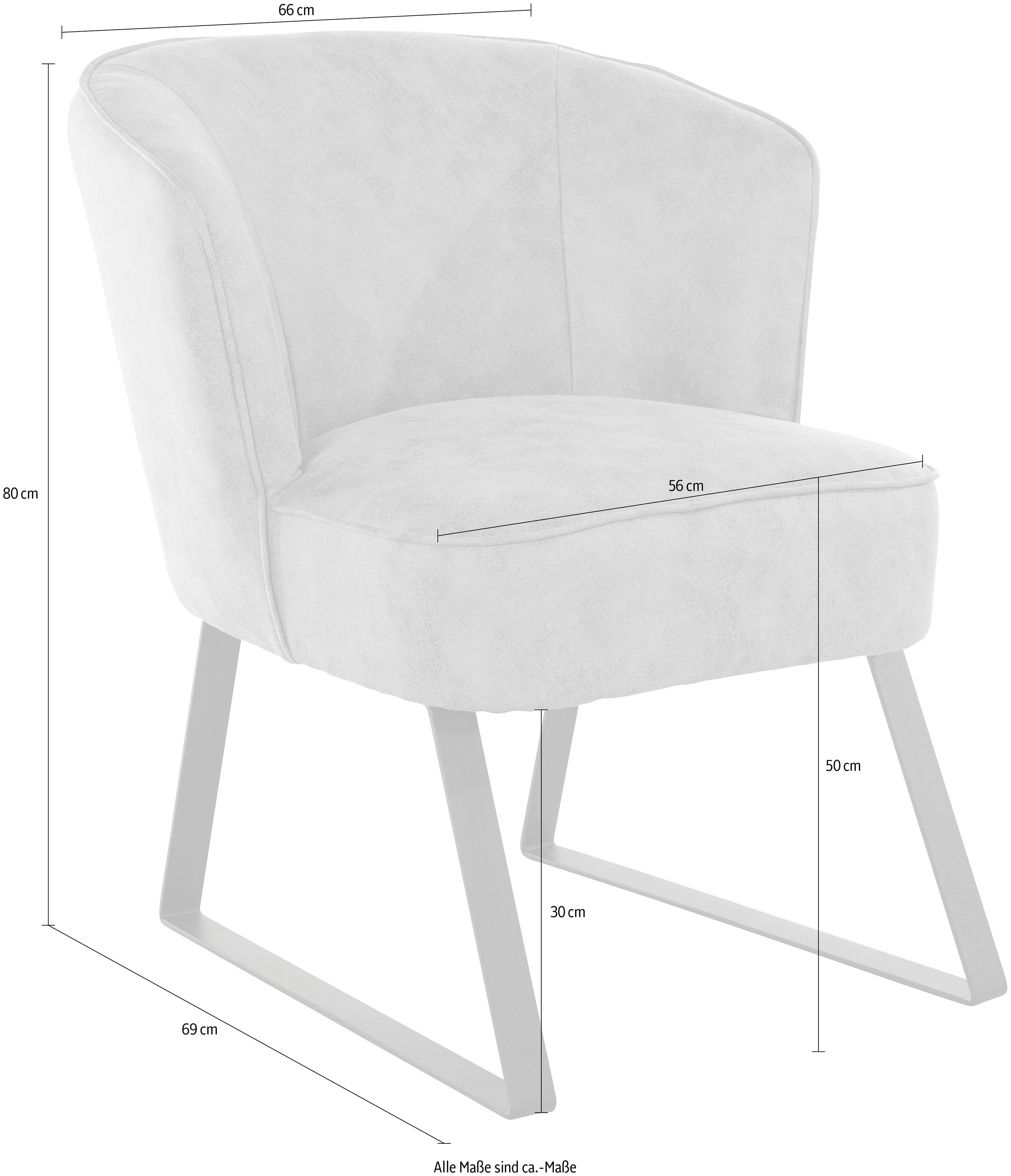 exxpo - sofa fashion Sessel Americano, mit Metallfüßen, Stck. und Bezug in Keder 1 verschiedenen Qualitäten