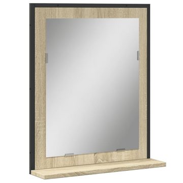 vidaXL Schminktisch Badspiegel mit Ablage Sonoma-Eiche 50x12x60 cm Holzwerkstoff