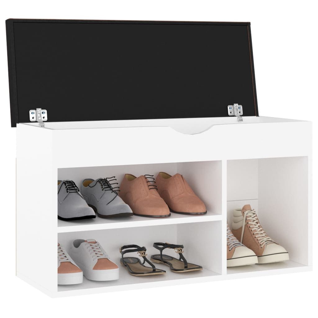 vidaXL Schuhregal Schuhbank mit Kissen Weiß günstig online kaufen