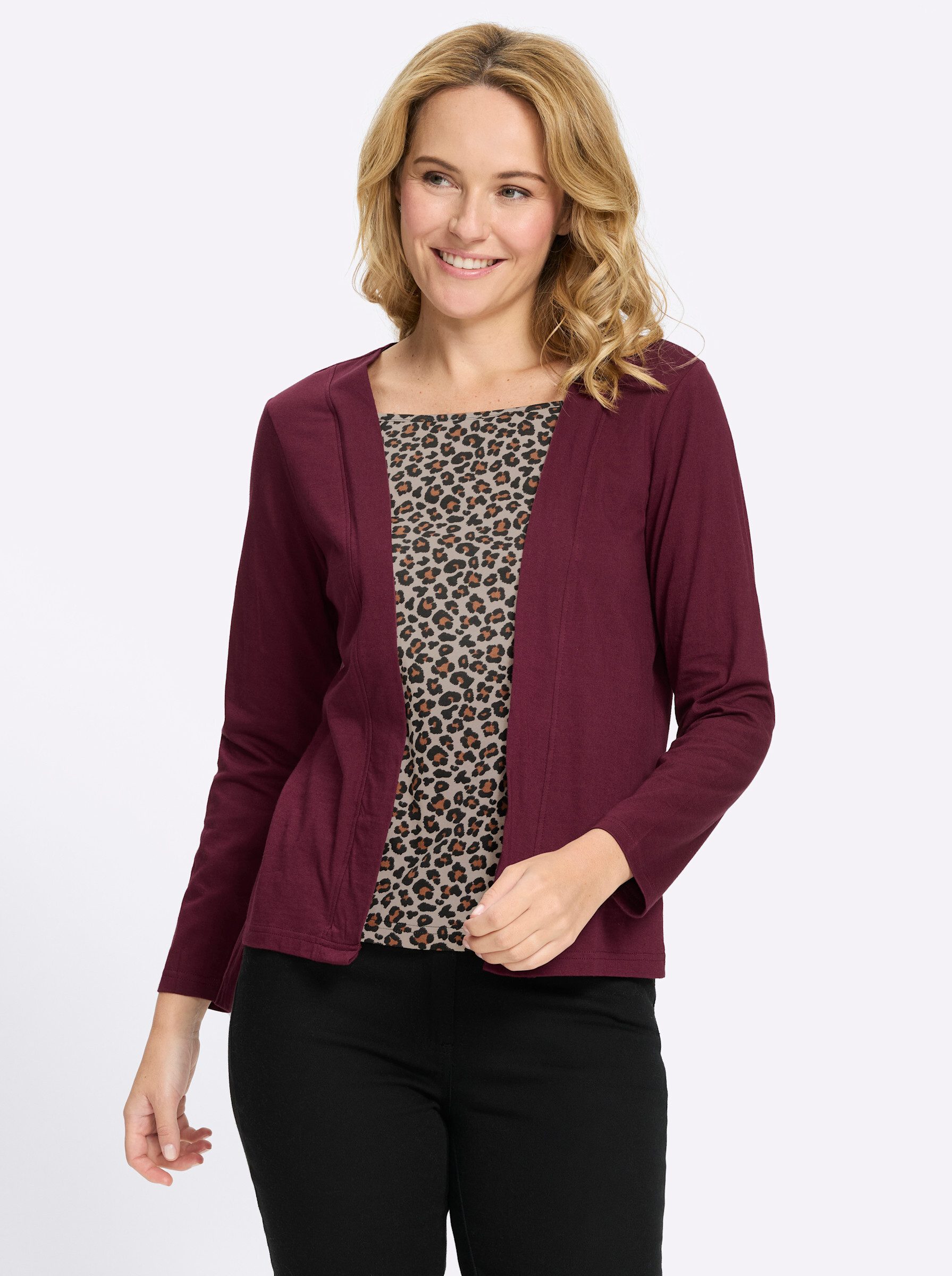 Sieh an! T-Shirt 2-in-1-Shirt Langarm
