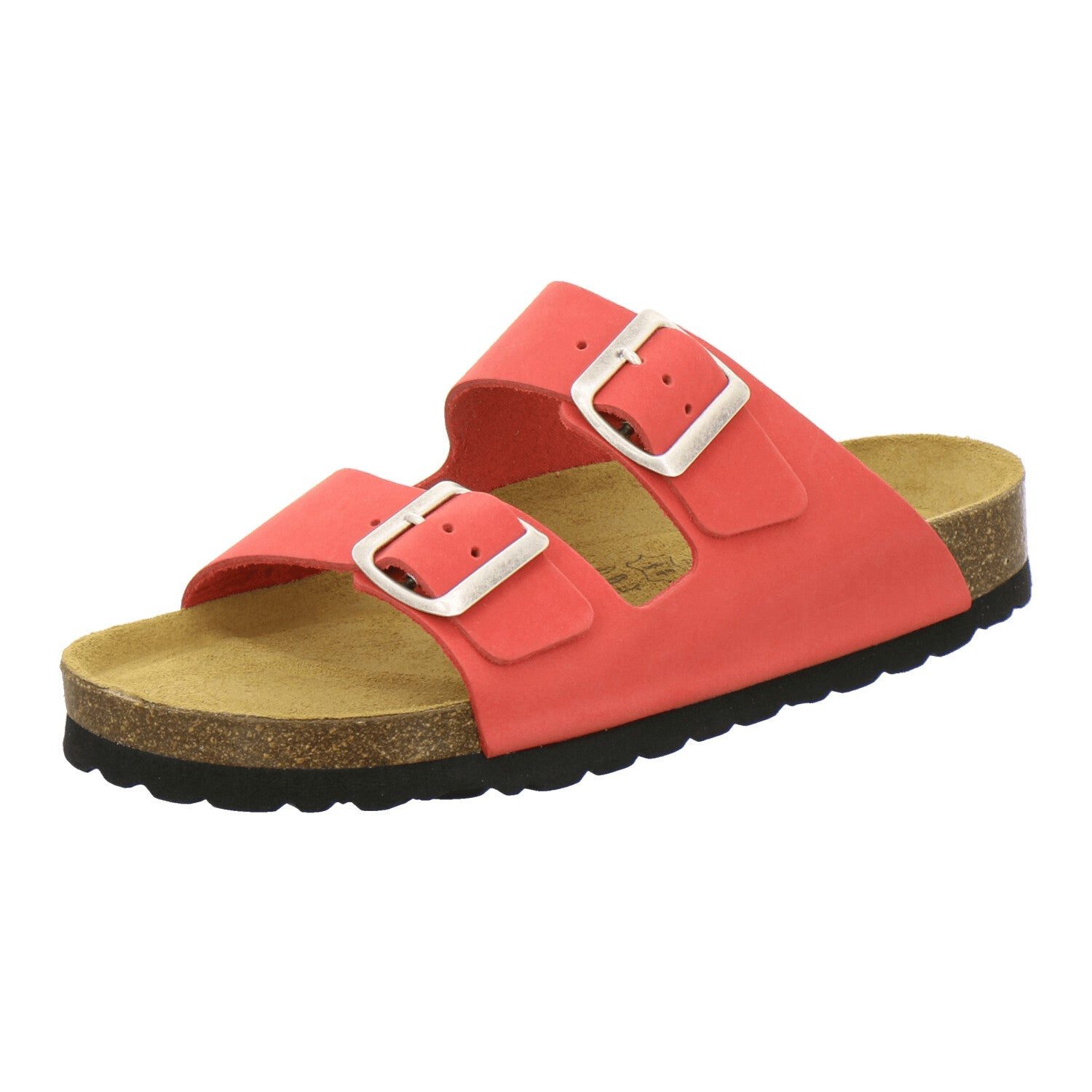 AFS-Schuhe Damen Zweischnaller Pantolette aus Nubukleder mit Fußbett, Made in Germany