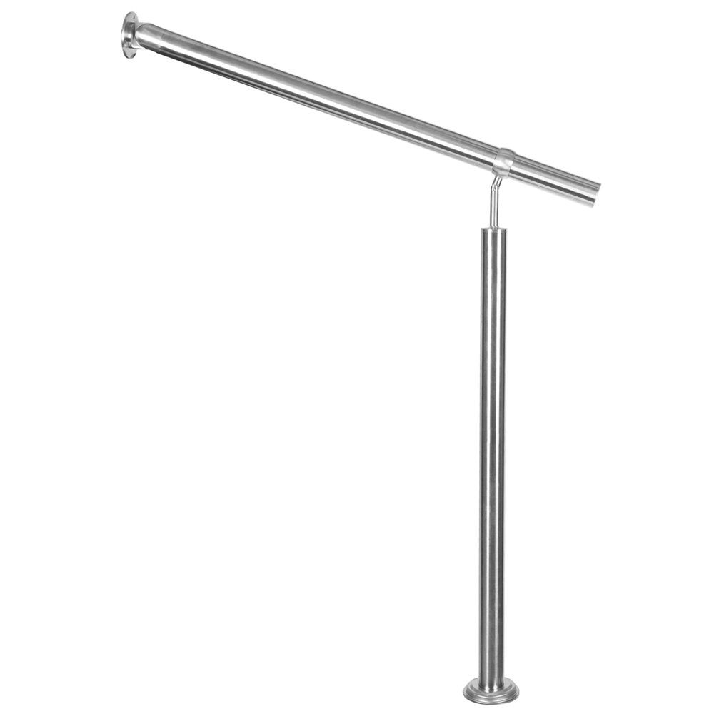 V2Aox Treppengeländer Edelstahl Treppengeländer Handlauf Geländer Aufmontage 80 - 200 cm, 100 cm Länge