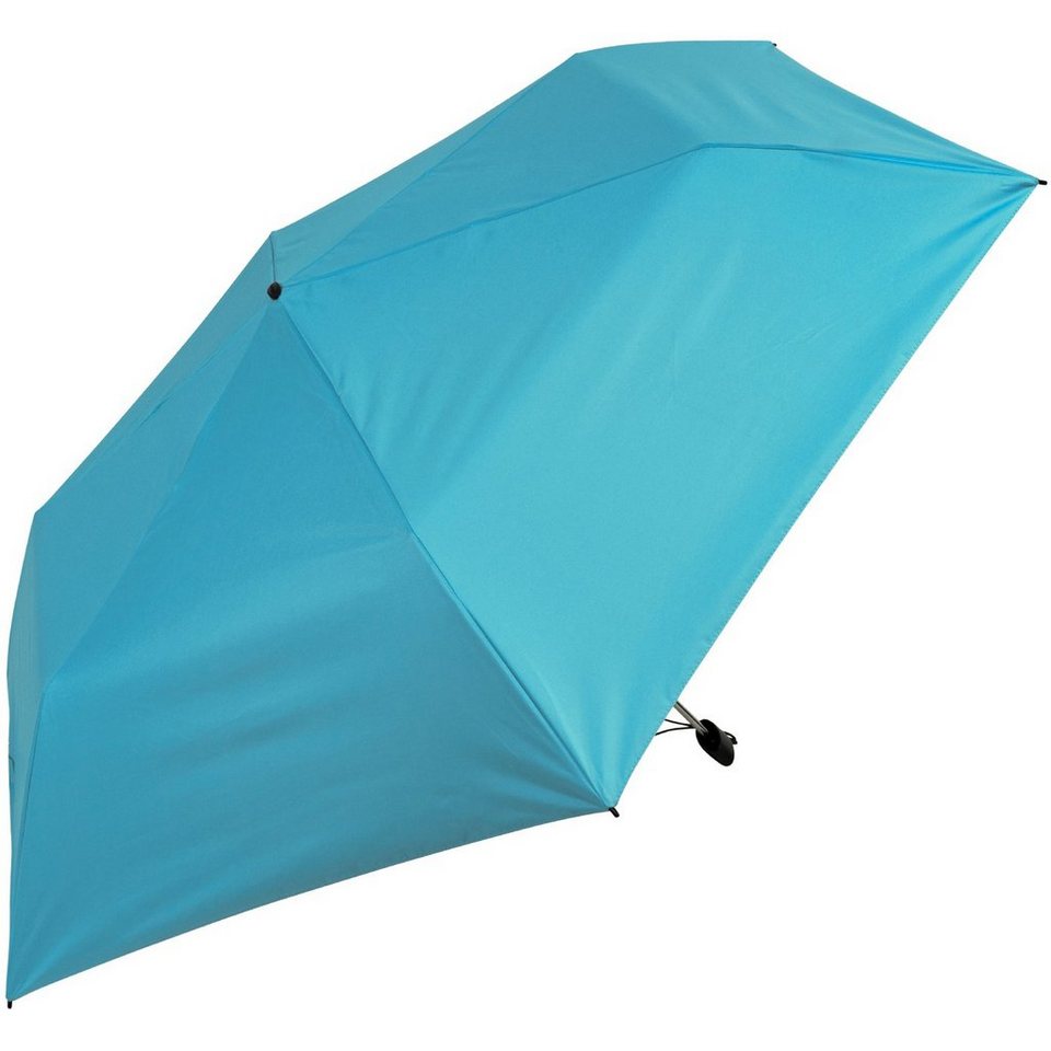 Knirps® Taschenregenschirm AS.050 kleiner Damen-Taschenschirm mit  Handöffner, mit vielen kleinen, irisierenden Schmetterlingen