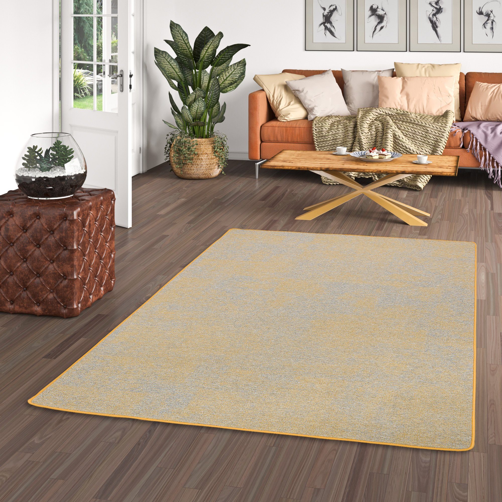 Snapstyle Schlingenteppich Streifenberber Teppich Lines Meliert, Höhe: 8 mm