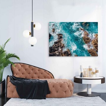 ArtMind XXL-Wandbild Ocean rocks, Premium Wandbilder als Poster & gerahmte Leinwand in verschiedenen Größen, Wall Art, Bild, Canvas