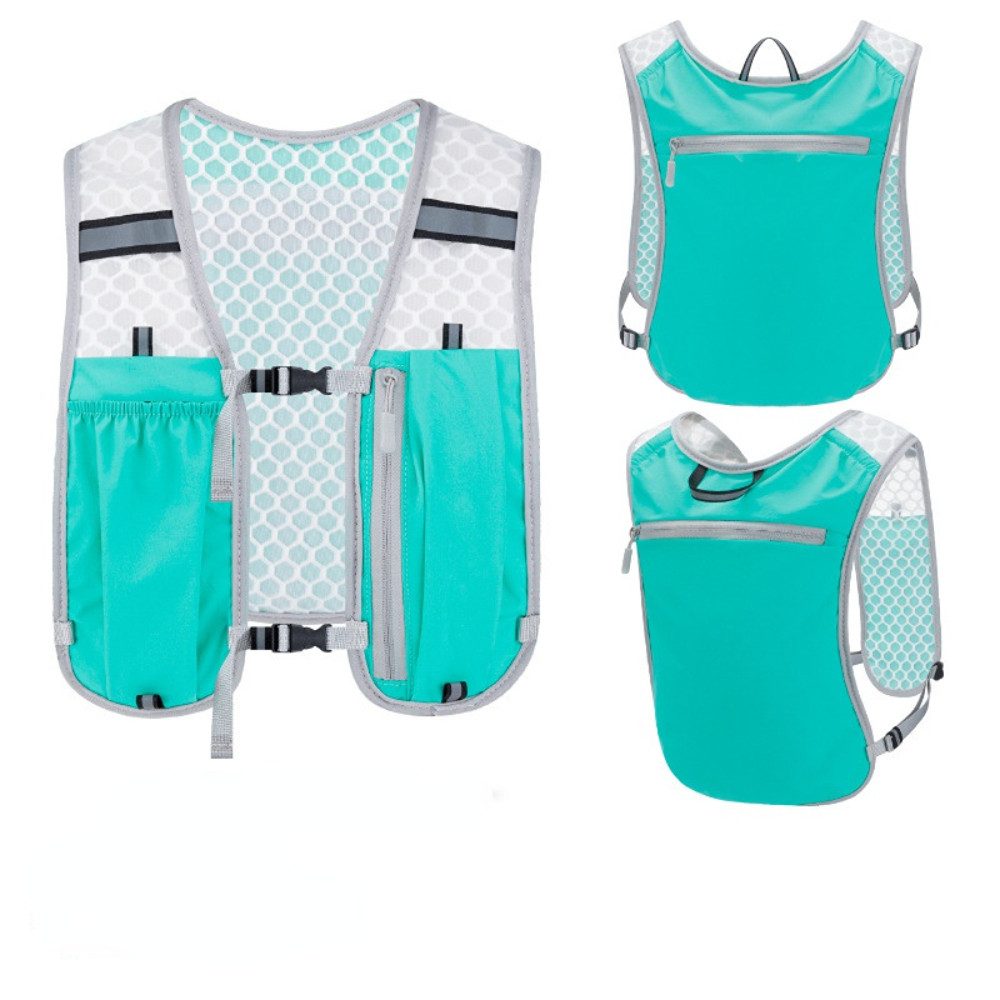 Blusmart Trinkrucksack Trinkrucksack, Laufrucksack, Trailrunning-Rucksack (Verstellbar, leicht, atmungsaktiv, wasserdicht, Unisex, mit Reflektorstreifen), Geeignet zum Laufen, Radfahren und Wandern