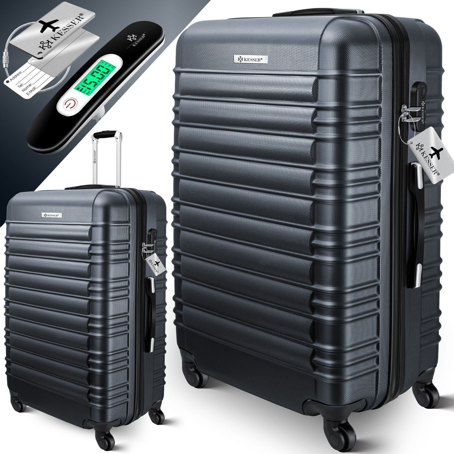 KESSER Kofferset, (1 tlg), Reisekoffer Hartschalen-Koffer Inkl. Kofferwaage günstig online kaufen