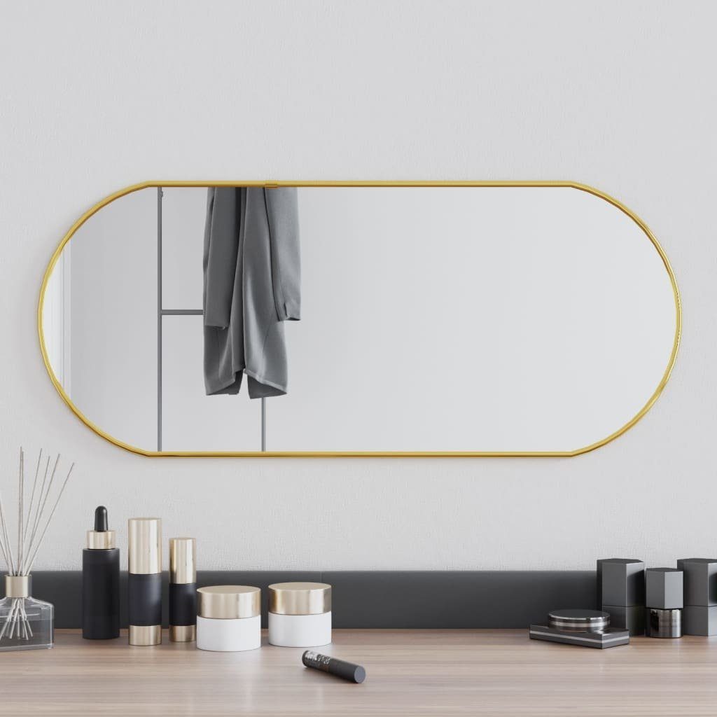 furnicato Wandspiegel Golden 70x30 Oval cm