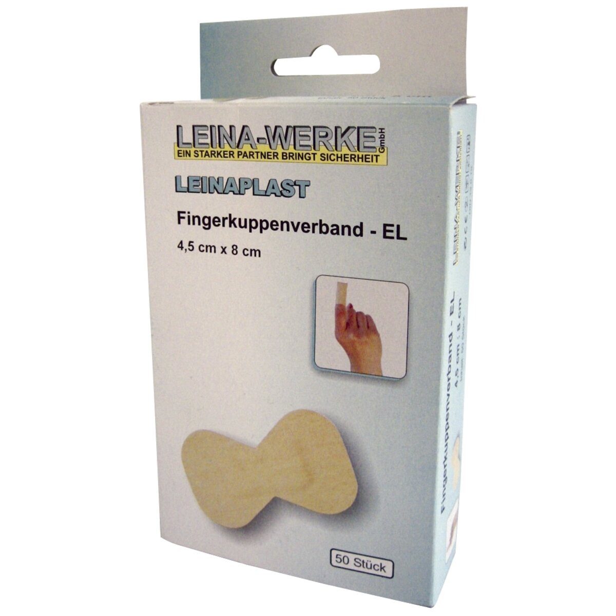 Leina-Werke Erste-Hilfe-Set Fingerkuppenverband - 50 Stück lose 4,5 cm x 8 cm elastisch.