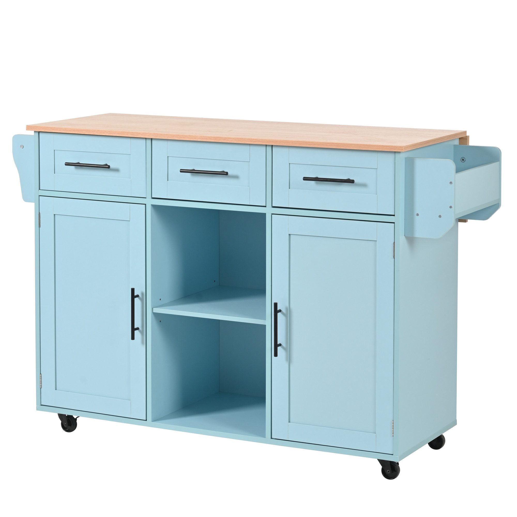 Odikalo Anrichte Schrank Esswagen Arbeitsplatte klappbare Esszimmer 139x46(71)x91,5cm