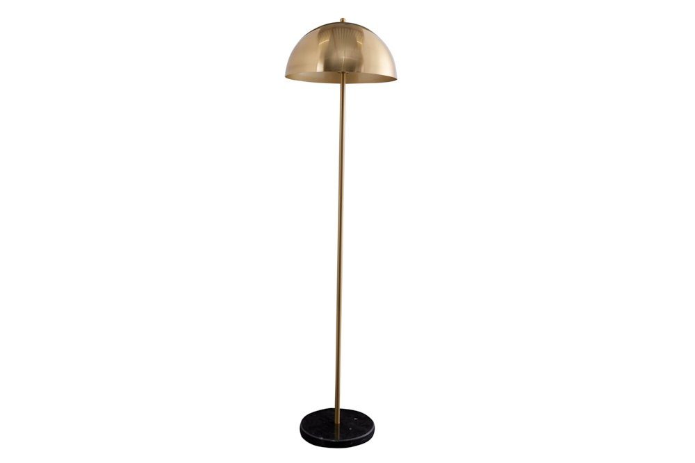 Lampenschirm 153cm gold, riess-ambiente Marmor · / schwarz ohne Stehlampe · Wohnzimmer Leuchtmittel, BURLESQUE Metall · gold mit neigbar schwarz, ·