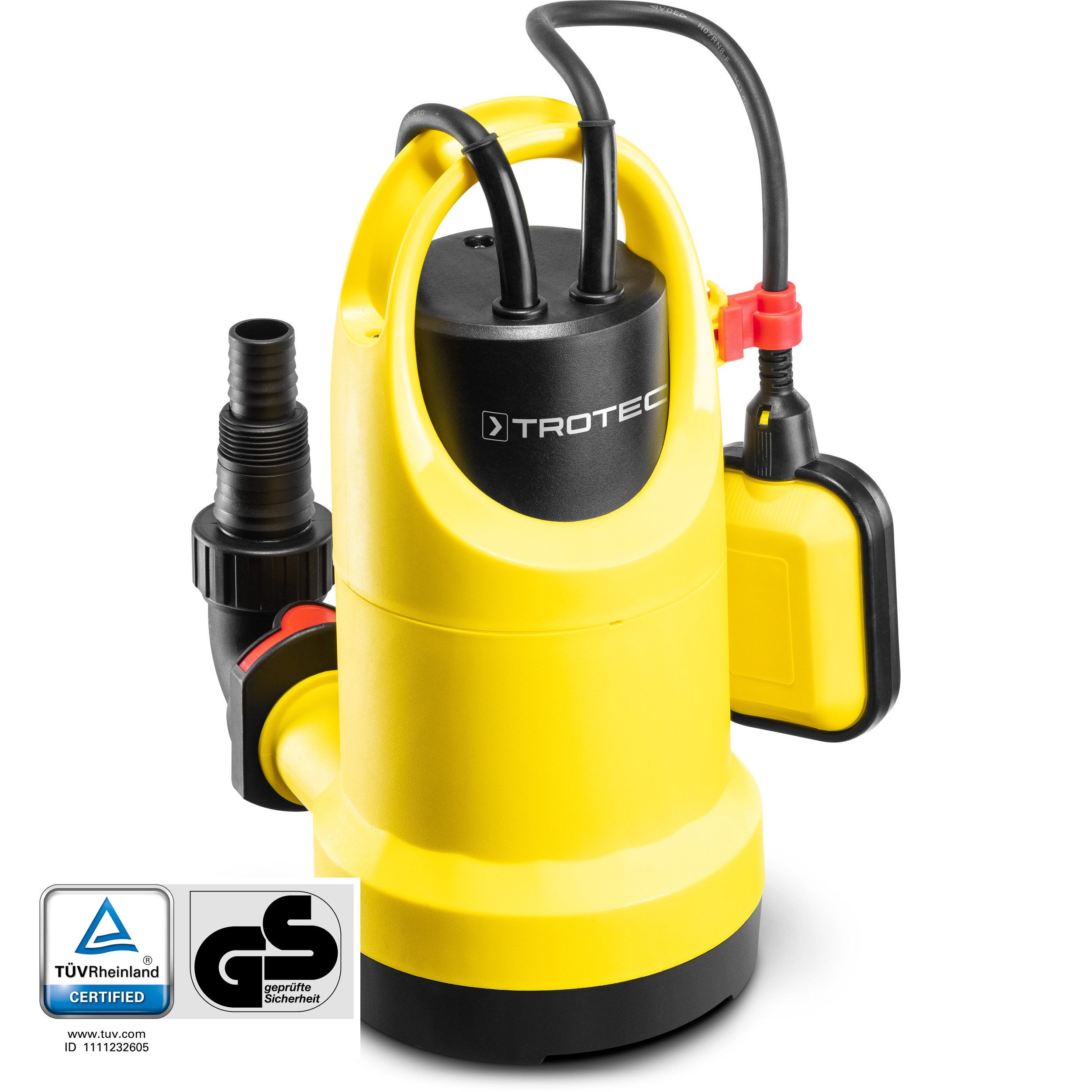 TROTEC Klarwasserpumpe Klarwasser-Tauchpumpe TWP 7506 E, 750 W, 13.000 l/h Förderleistung, Flachabsaugung bis auf 5 mm