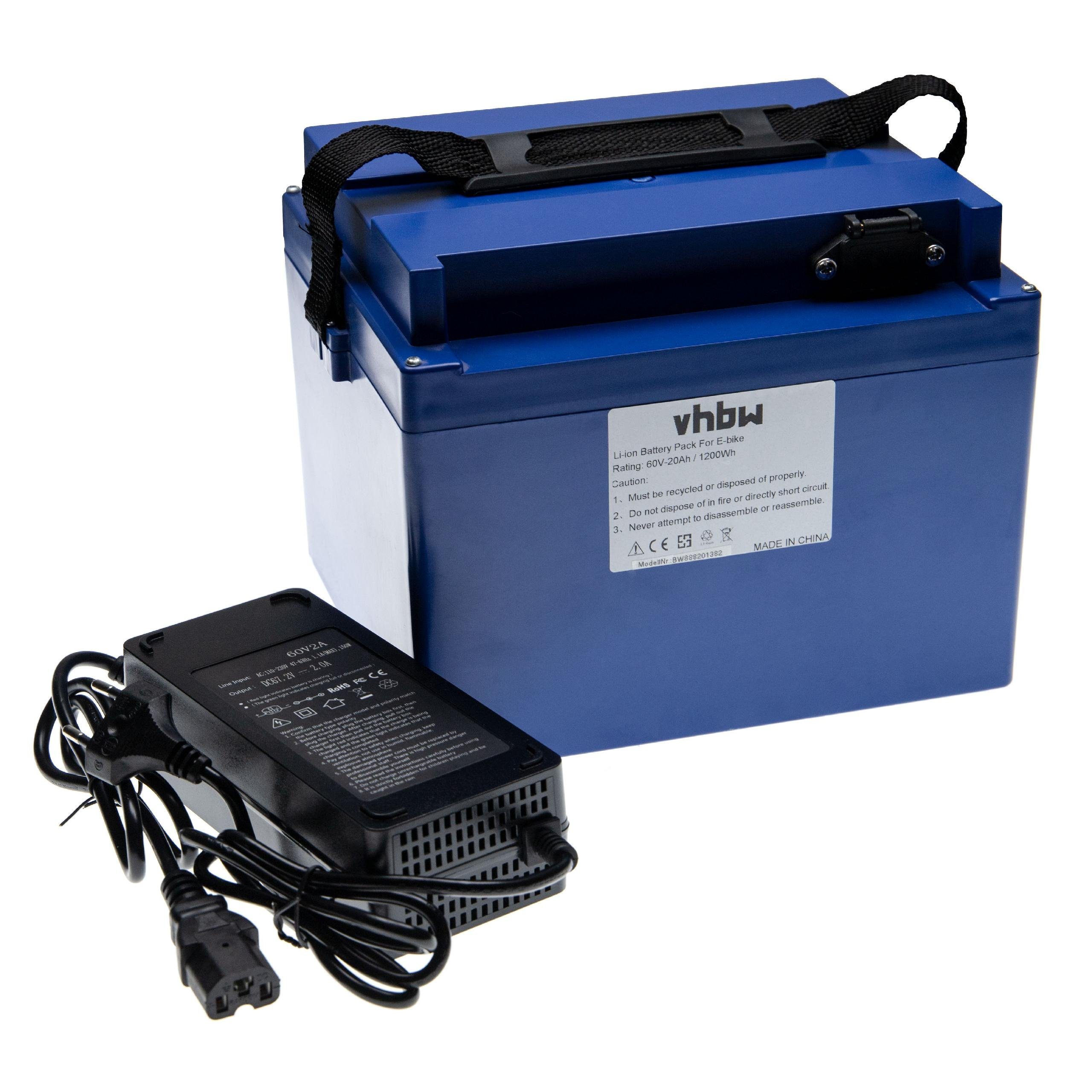 vhbw für Elektromobil-Akku Li-Ion 20000 mAh (60 V)