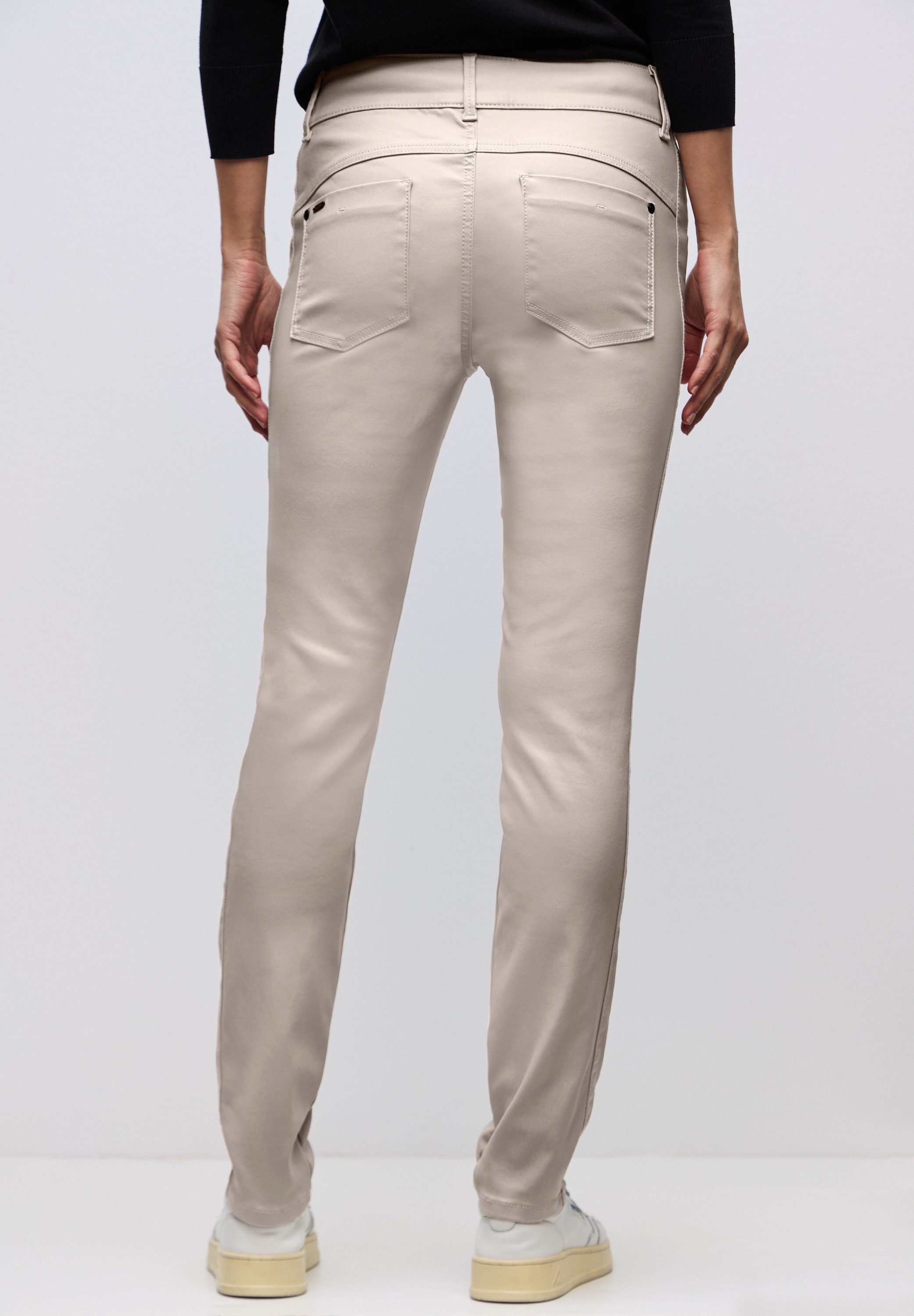 STREET ONE Lederimitathose mit Coating