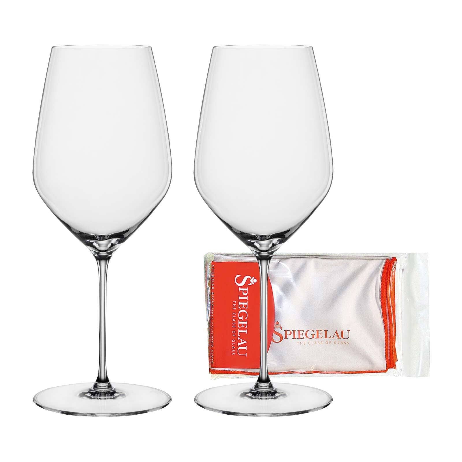Rotweinglas Hi-Lite Bordeauxgläser + Poliertuch 650 ml 2er Set