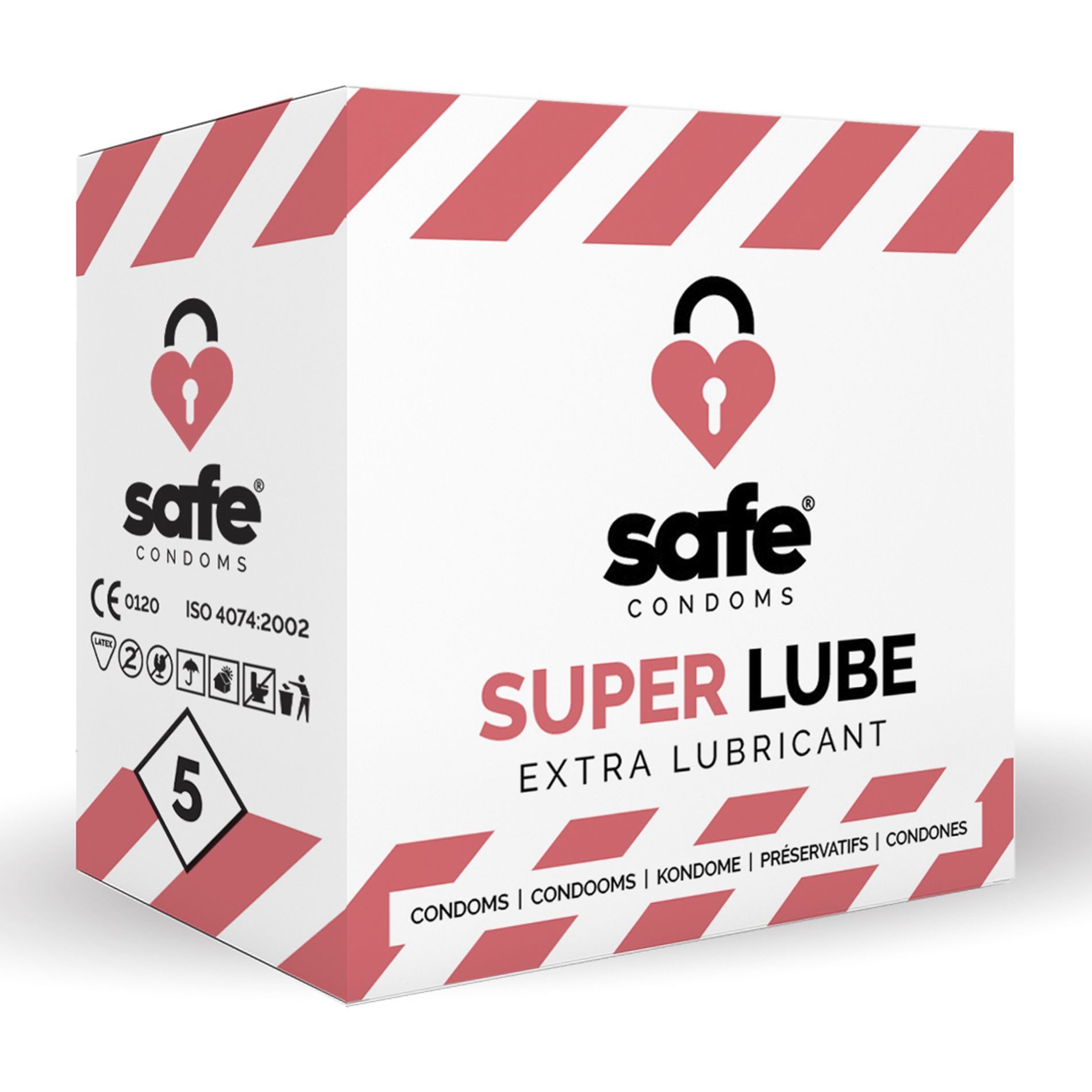 Kondome SAFE “ Kondome mit Extra-Gleitmittel “ Superlube “ 5 Stück