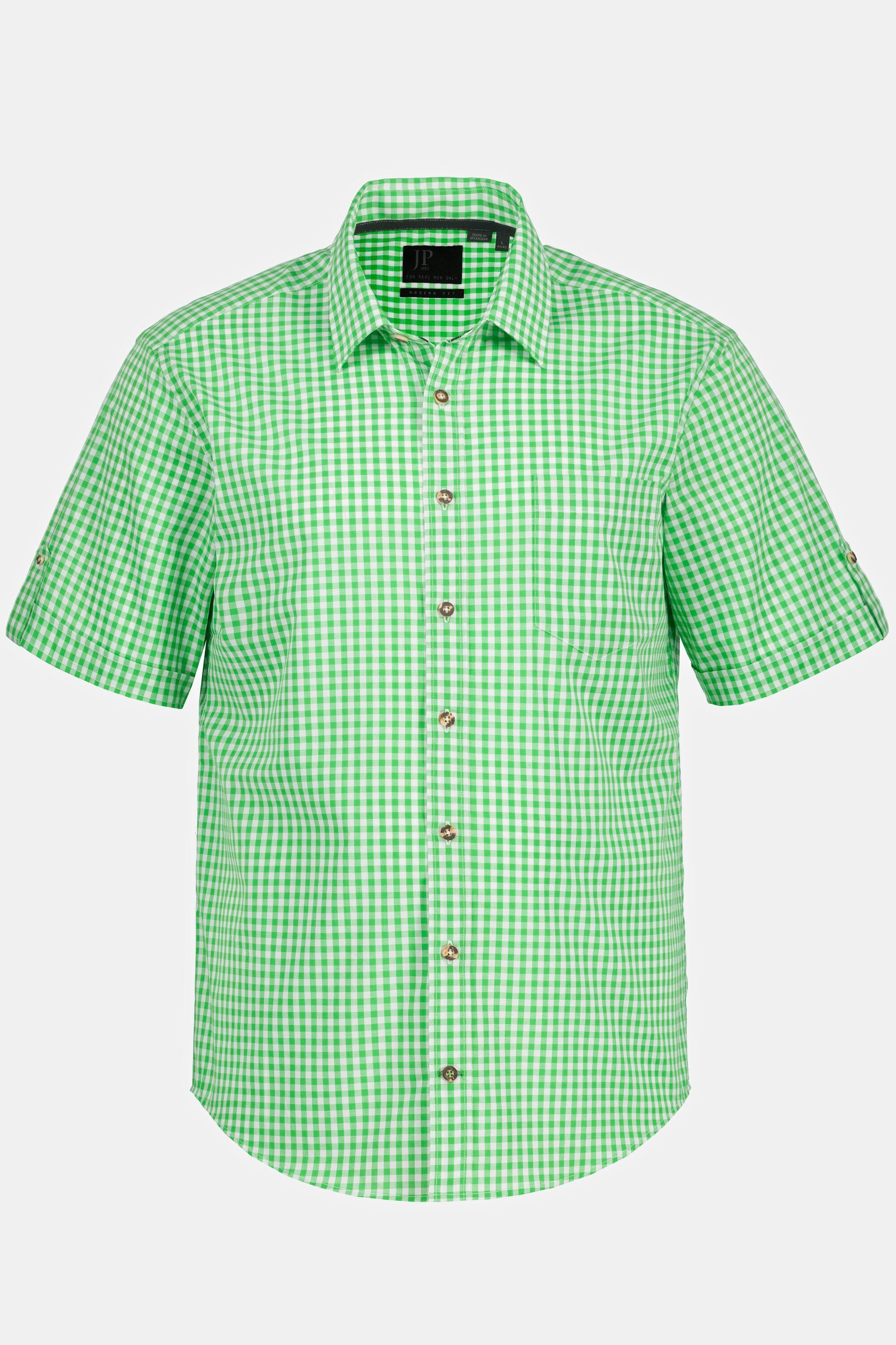 JP1880 Kurzarmhemd Hemd Tracht Halbarm Kragen Modern apfelgrün Kent Fit