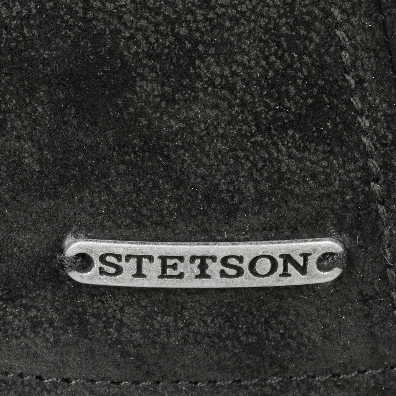 Stetson Cap Schirm Ledercap (1-St) mit Flat schwarz