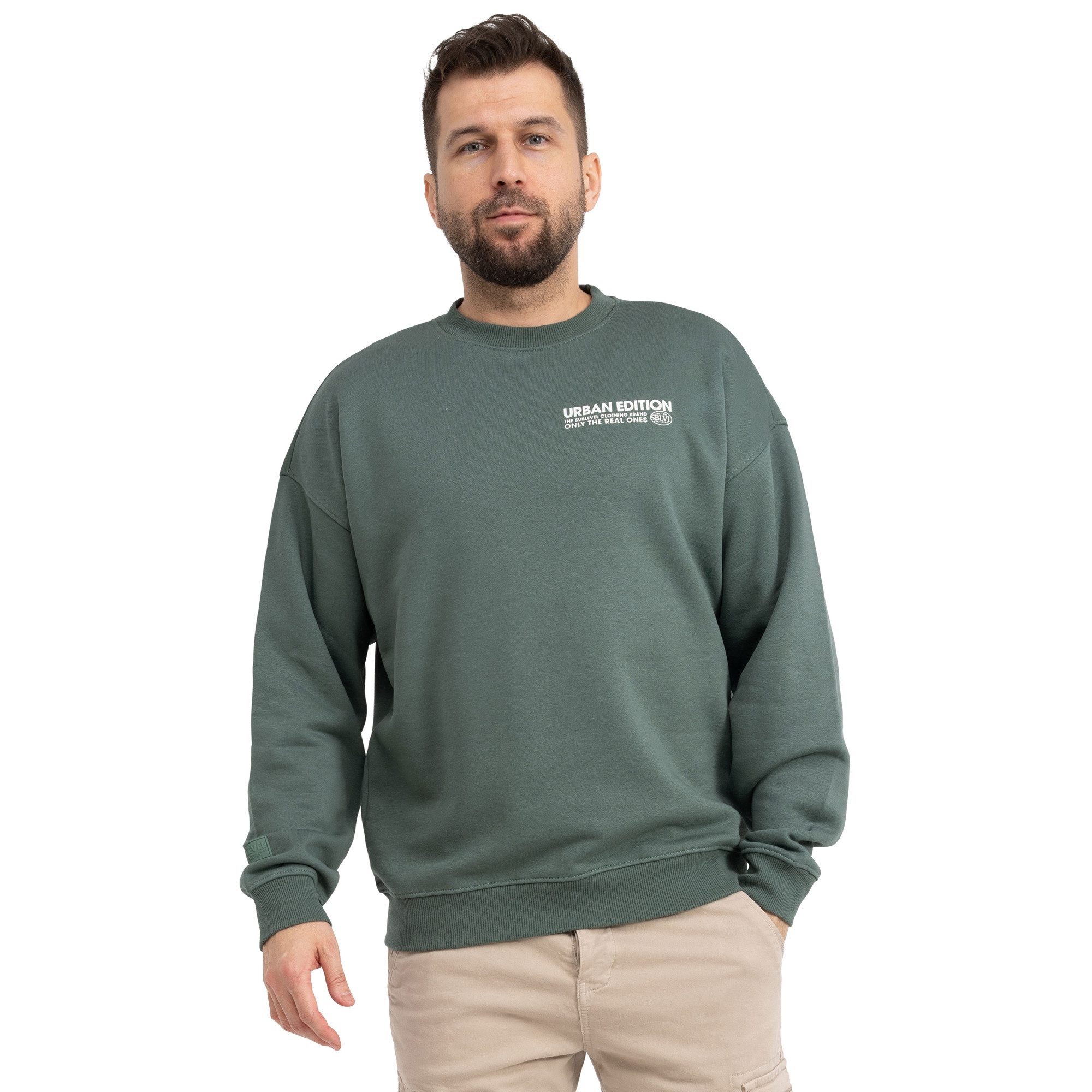 SUBLEVEL Sweatshirt Pullover Herren Sweater Sweatshirt Rundhals günstig online kaufen
