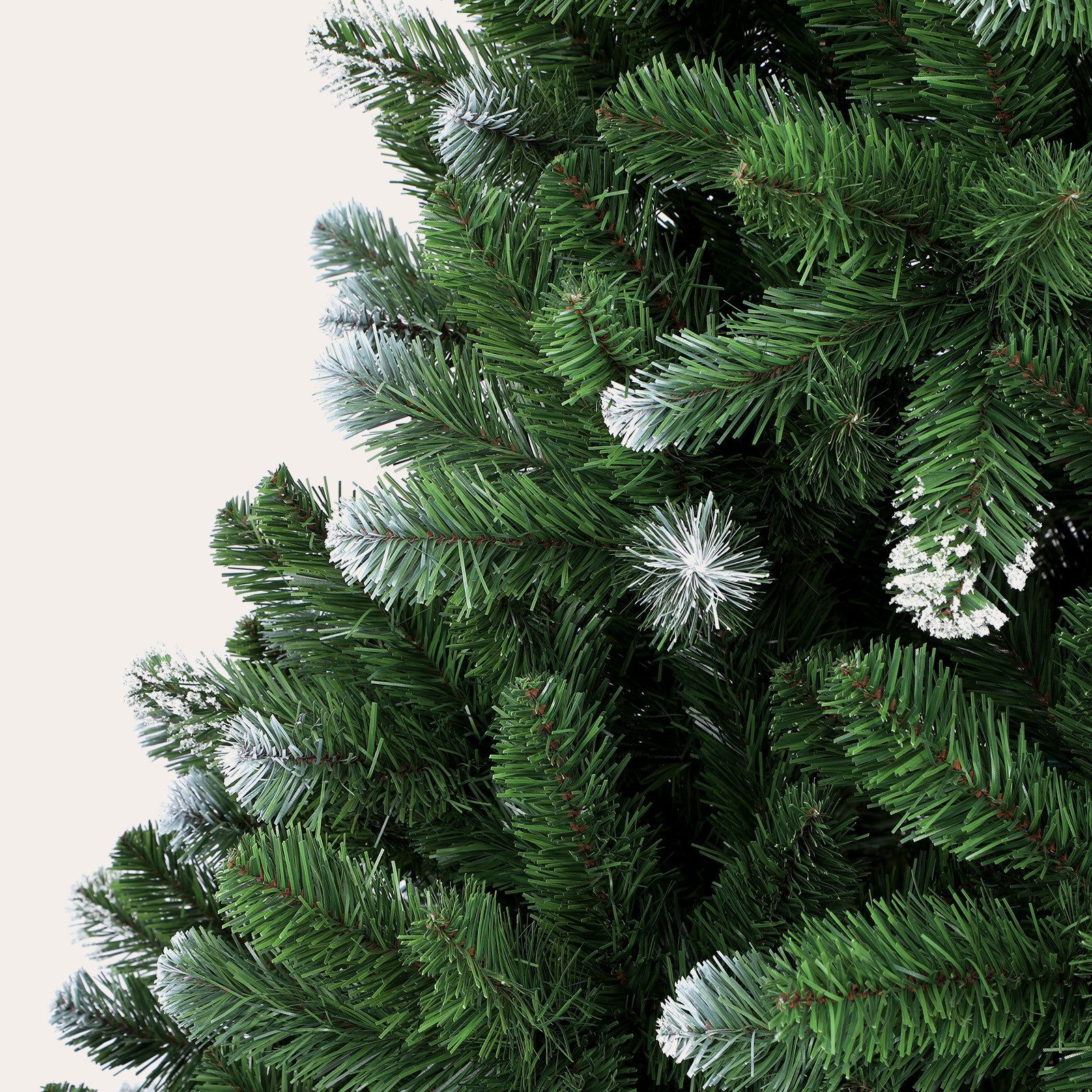 Salcar Künstlicher Weihnachtsbaum Künstlicher Tannenbaum mit Schnee 120/150/180/210 cm Christbaum, mit Automatisches Aufklappsystem, 120cm mit 271 Spitzen