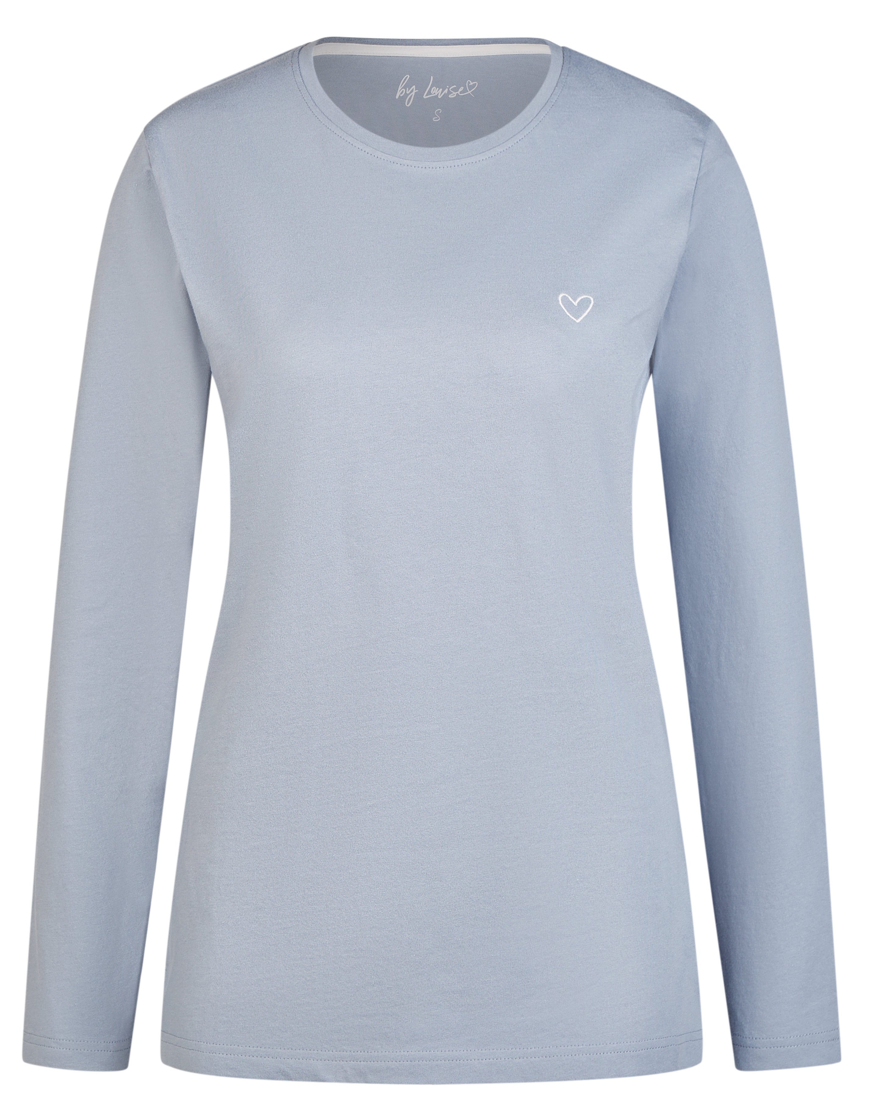 Pyjamaoberteil Damen Pyjamashirt mit langem Arm