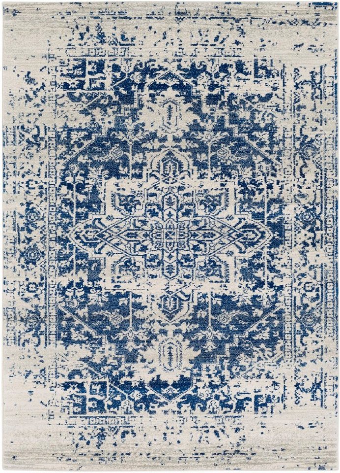 Teppich Traditional, Surya, rechteckig, Höhe: 12 mm, Shabby Chic Effekt