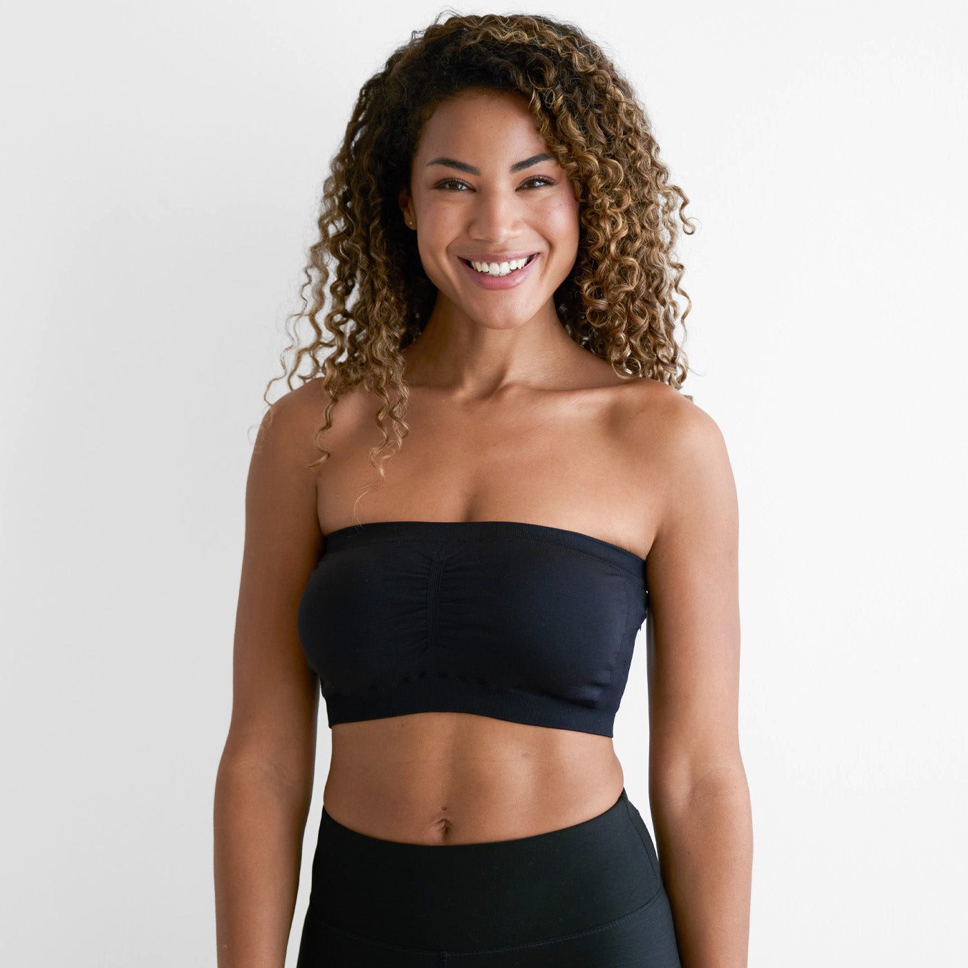 Creamy Fabrics Bügelloser BH Bandeau-BH-Schwarz-2XL günstig online kaufen