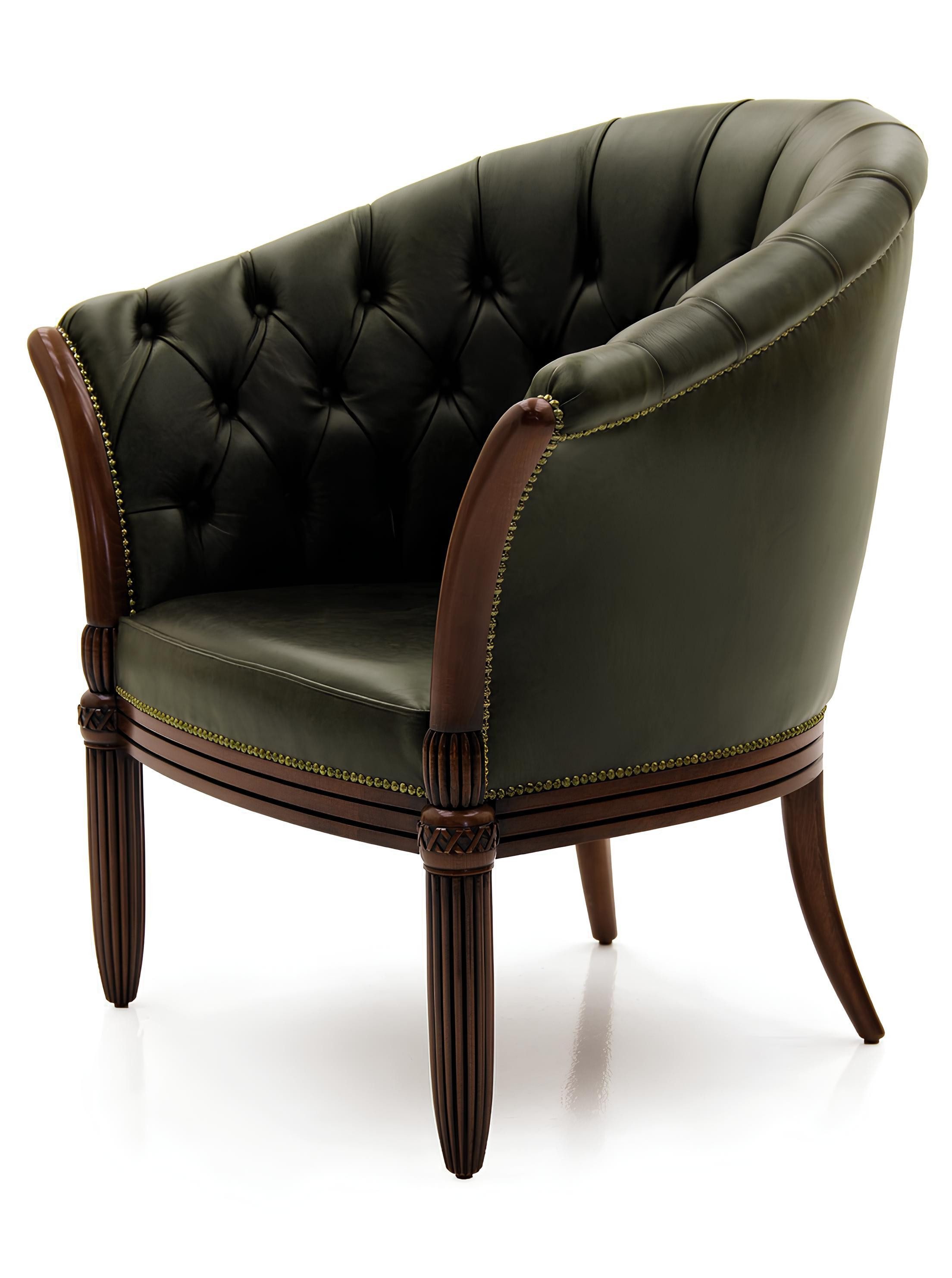 Sessel Lounge-Stuhl im klassischen Luxus-Design mit hochwertigem Textil