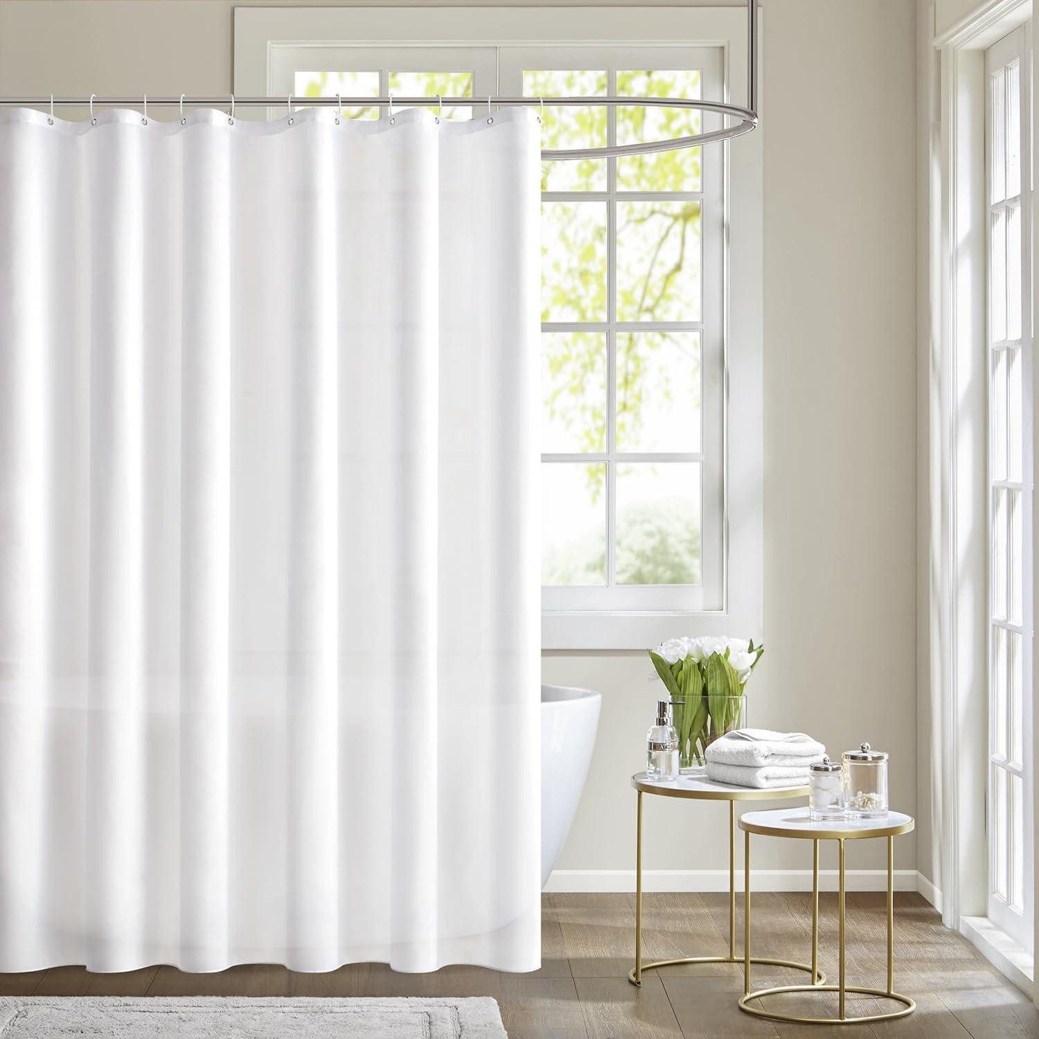 MIULEE Duschvorhang 180x210 cm Weiß Duschvorhang günstig online kaufen