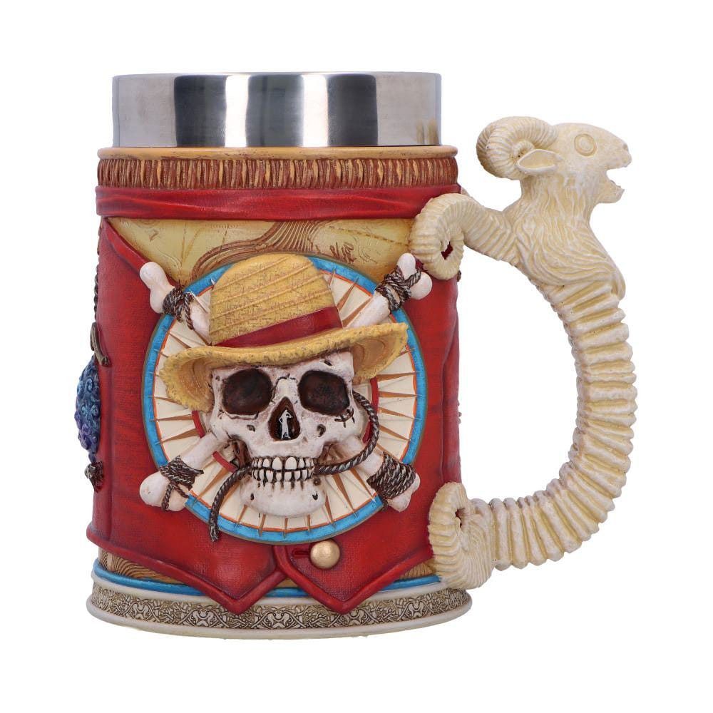 Nemesis Now Bierkrug One Piece Krug Luffy 17 cm, Offiziell lizenzierter, handbemalter Krug
