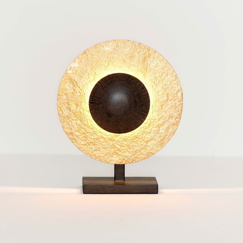 Holländer Tischleuchte 4-flammig Eclipse Klein Eisen Braun-Gold braun, gold | Tischlampen
