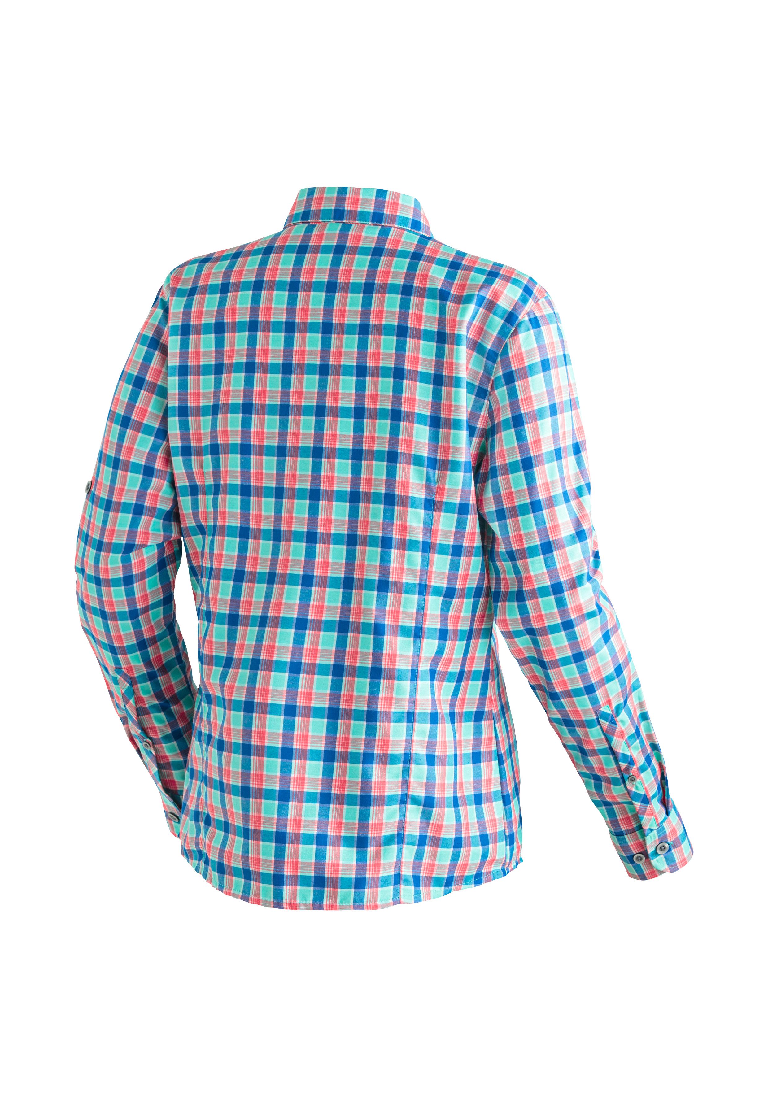 Maier Sports Funktionsbluse Nanni Damen Bluse, leichte Langarmbluse, Blusen-Shirt, Karobluse, Reg Fit