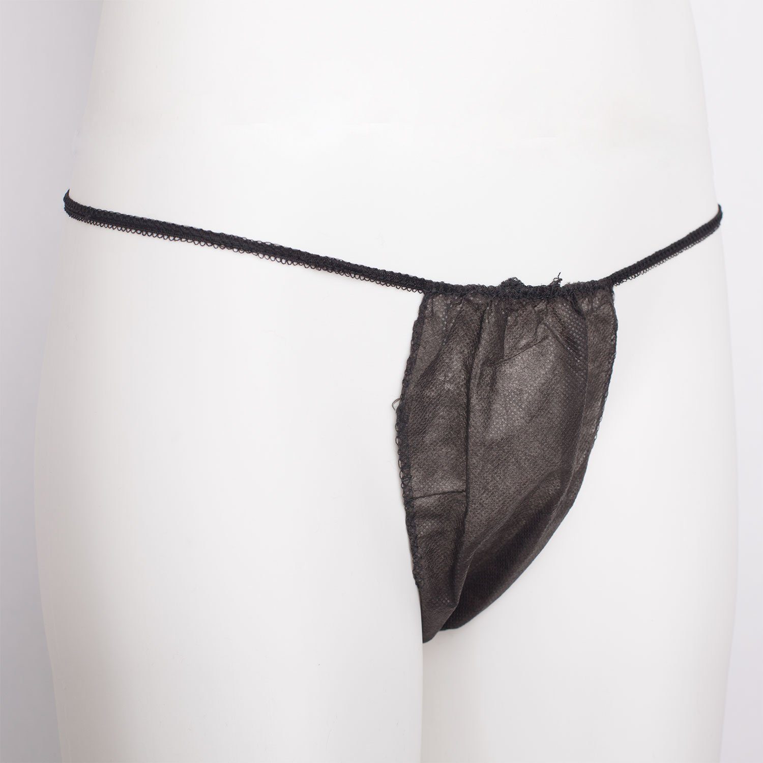 Welltouch Slip Einweg String Tanga-Damen, schwarz 50 Stück (1 Beutel) (50-St)