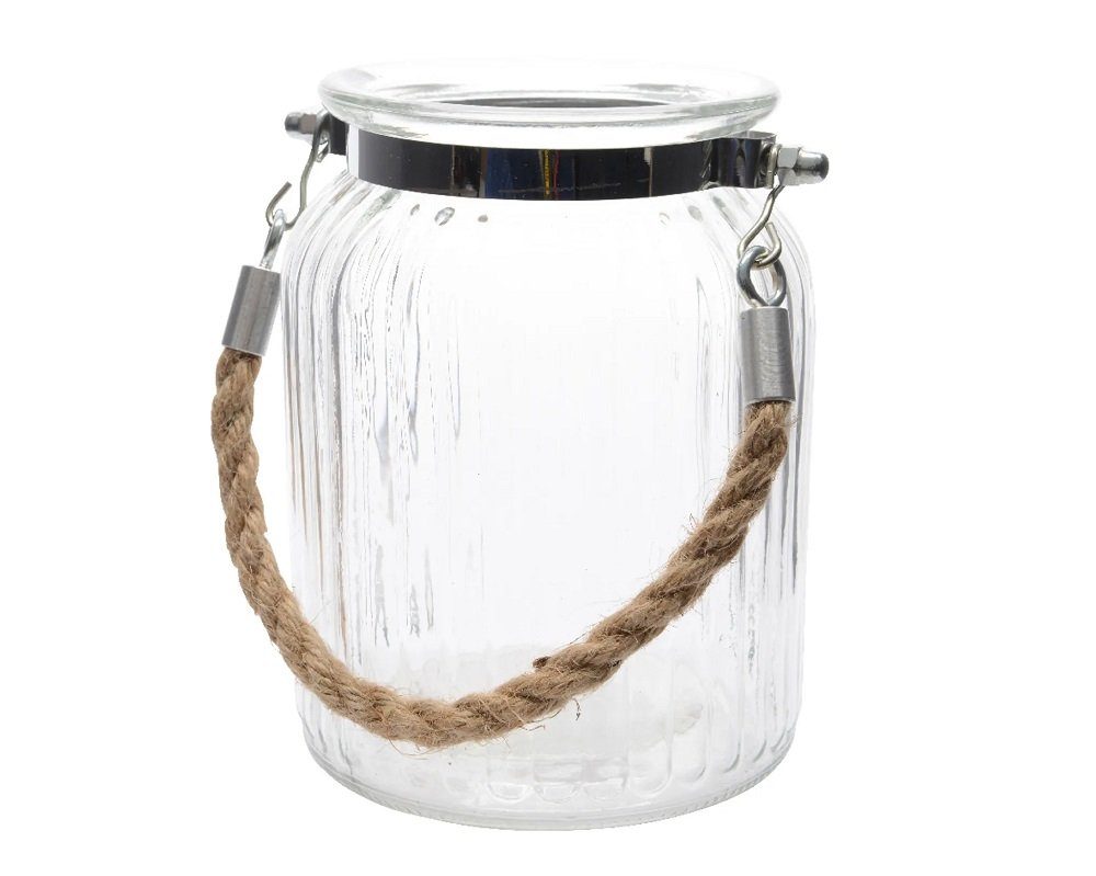 Kaemingk Windlicht Windlich Glas mit Seilgriff günstig online kaufen